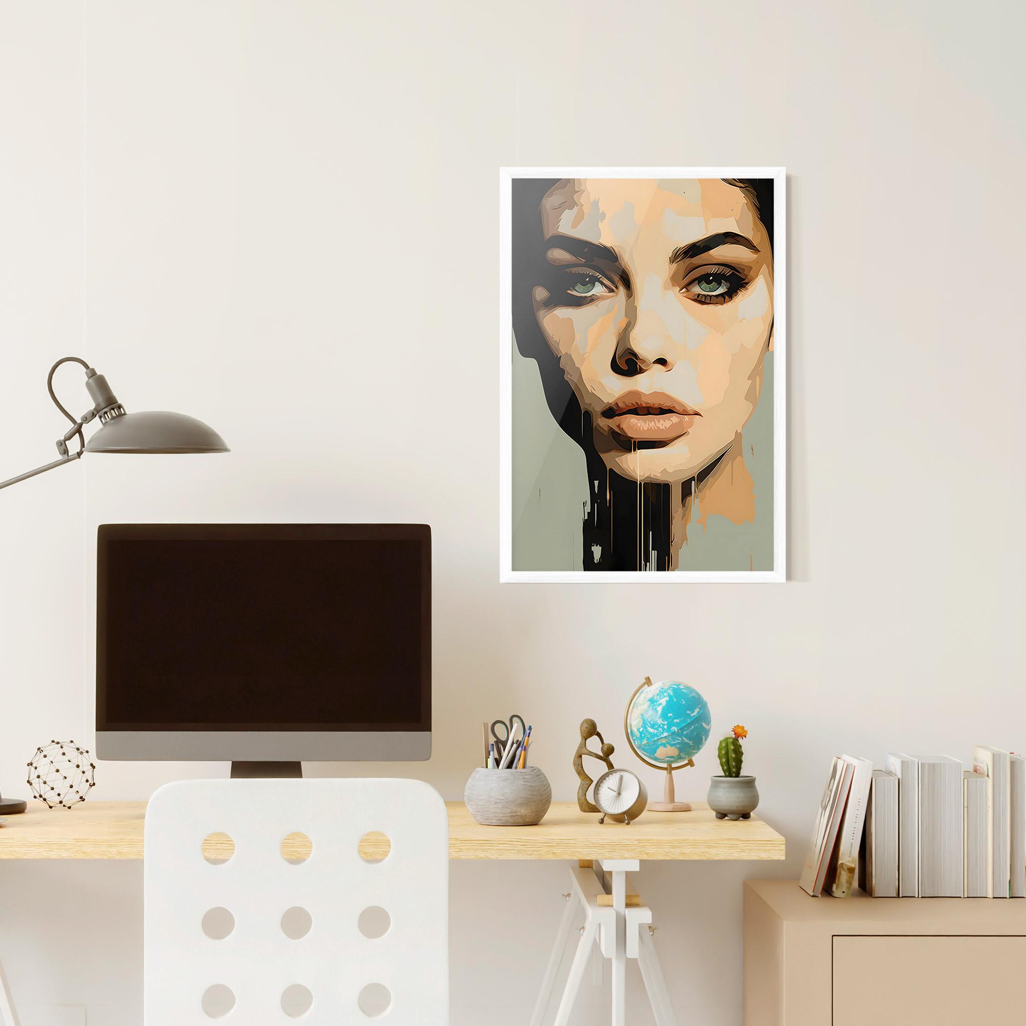 Poster Înrămat Apologetic Face mockup 6