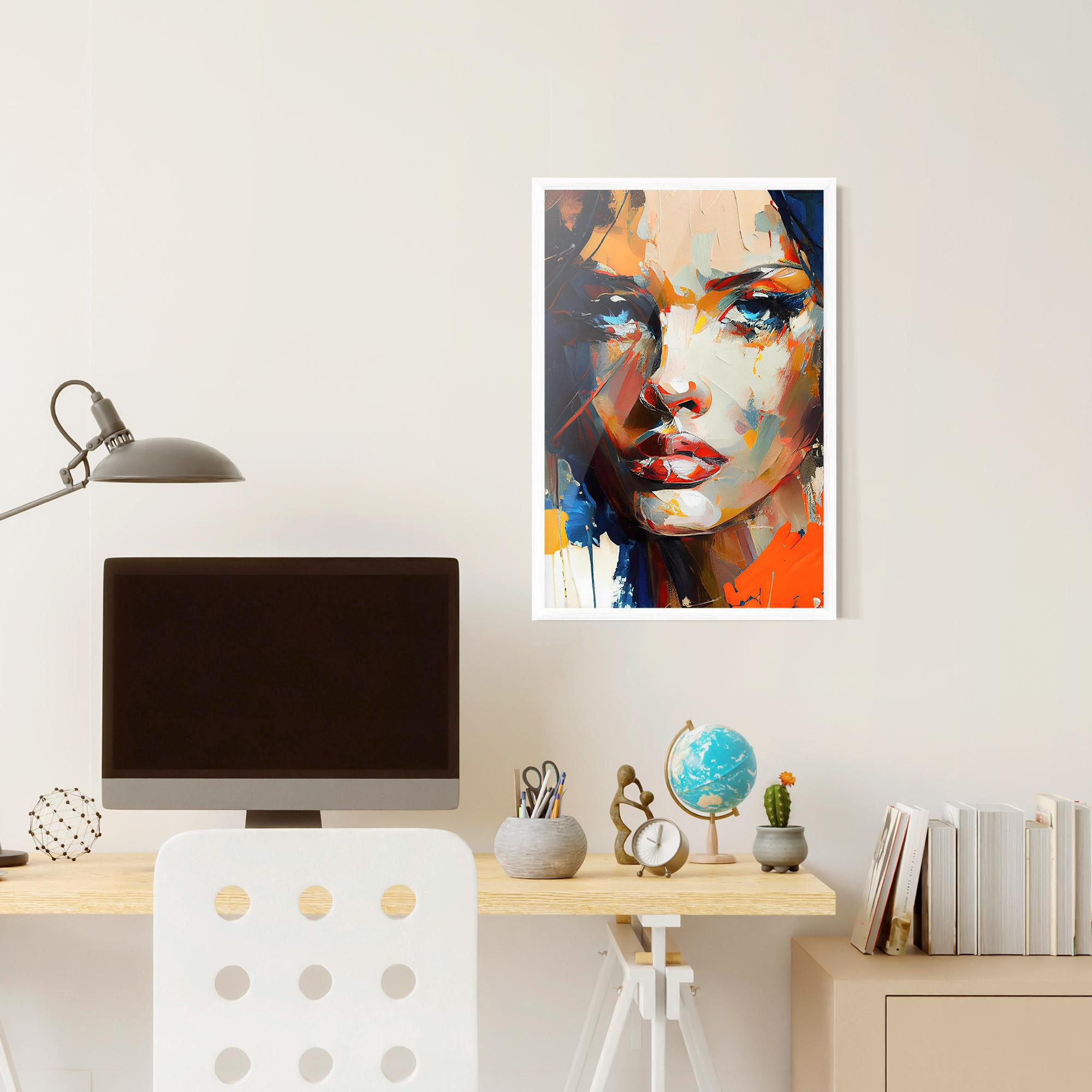 Poster Înrămat Beautiful Brunette Woman mockup 6