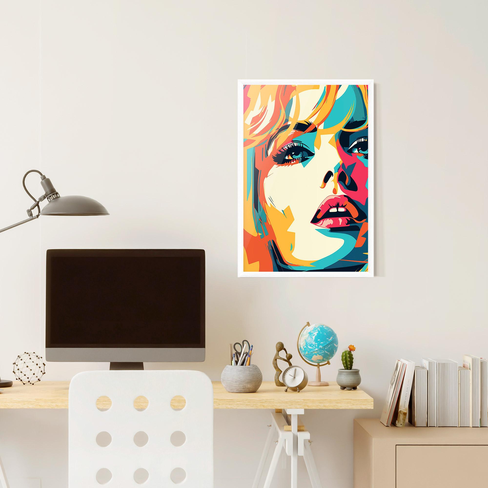 Poster Înrămat Blonde Girl Portrait mockup 6