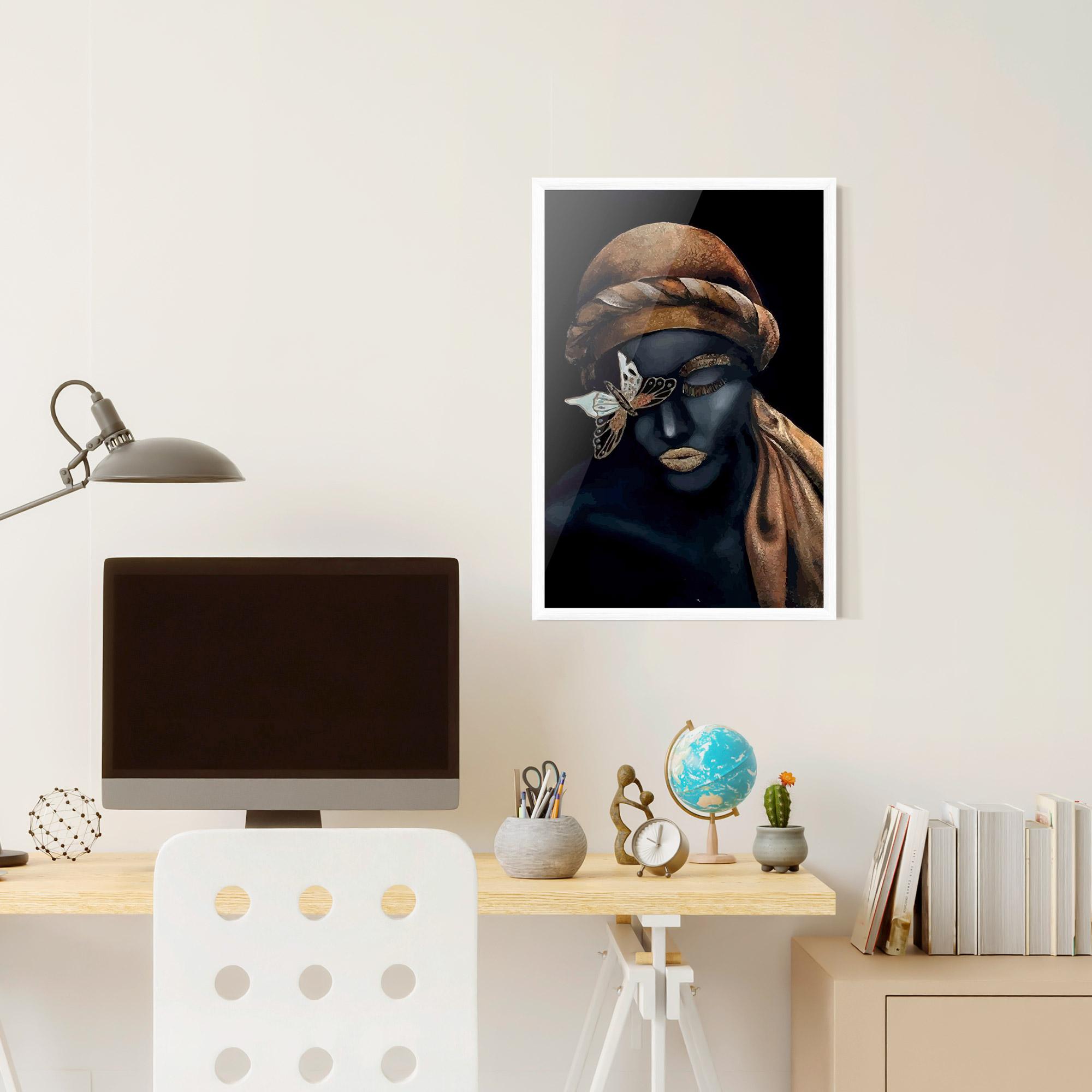 Poster Înrămat Butterfly Lady mockup 6