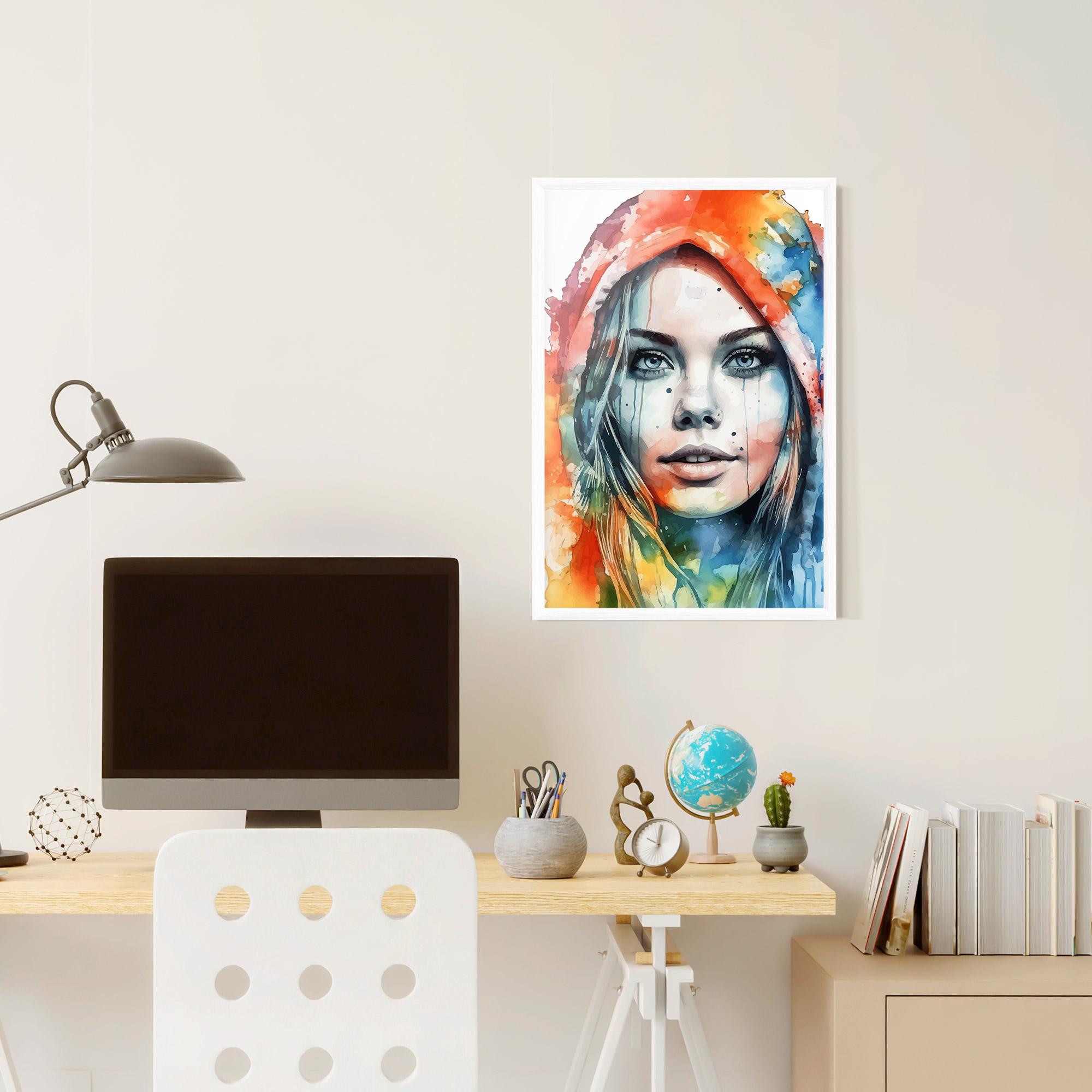 Poster Înrămat Colorful Portrait Art mockup 6