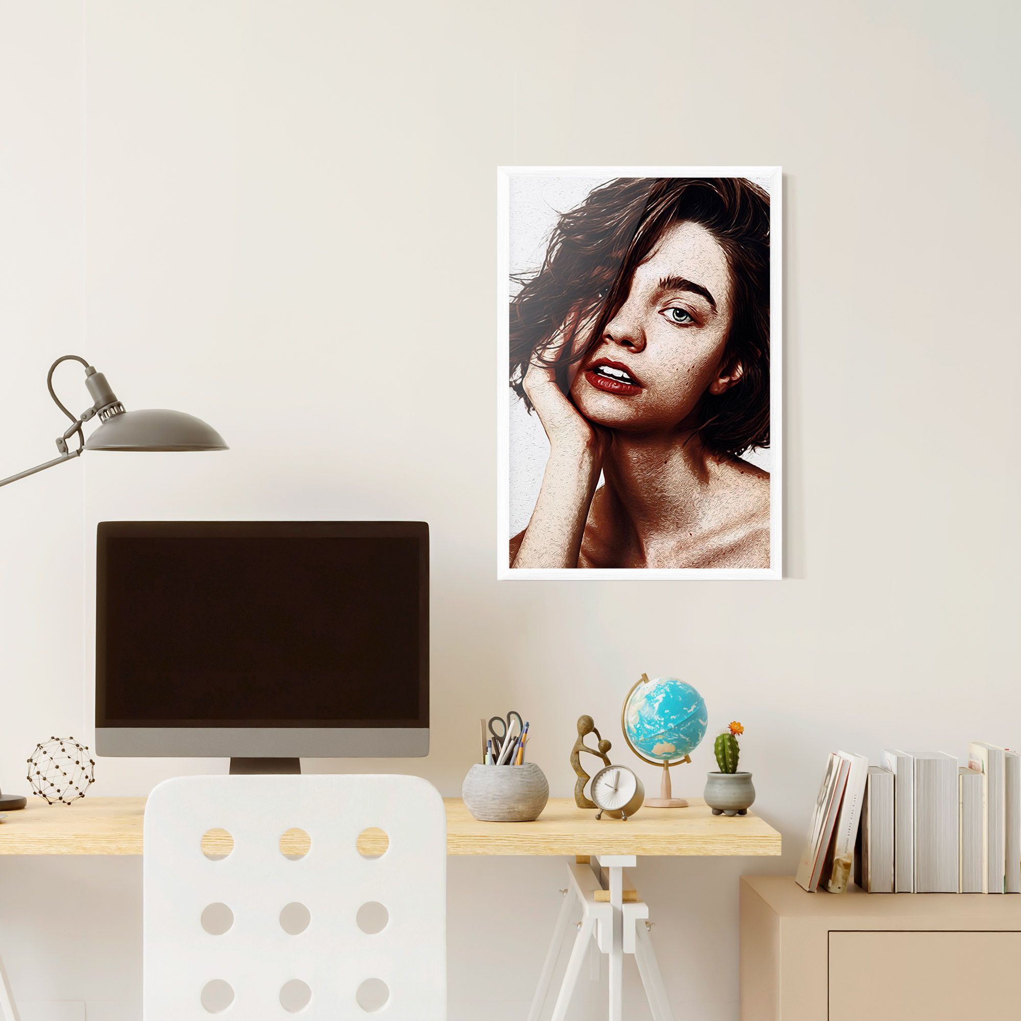 Grey Eye Portrait mockup 6