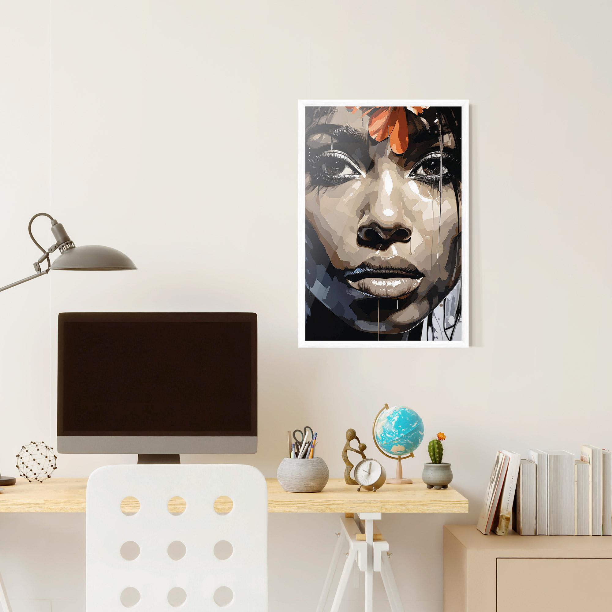 Poster Înrămat Pretty Girl Portrait mockup 6