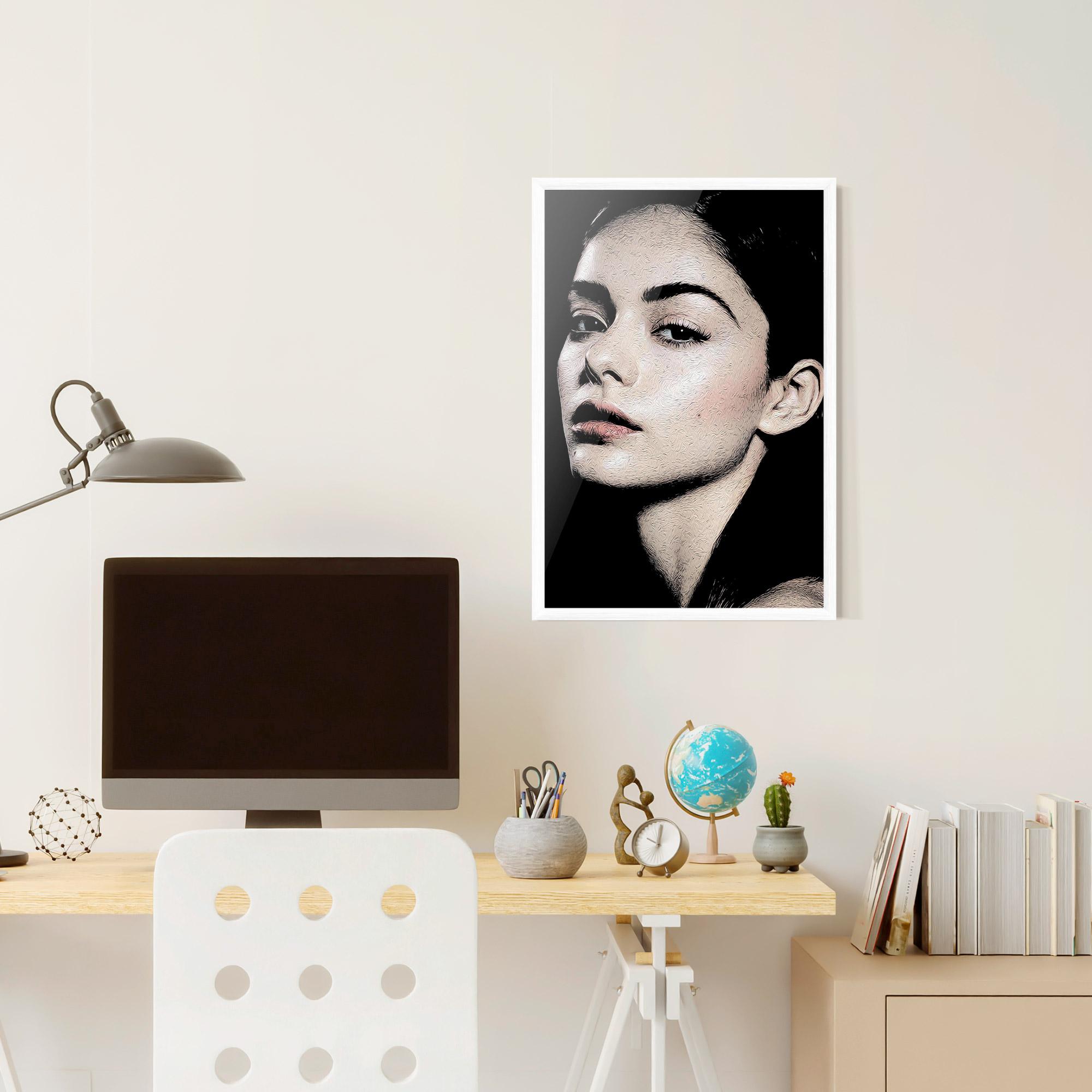 Poster Înrămat Pretty Portrait Girl mockup 6