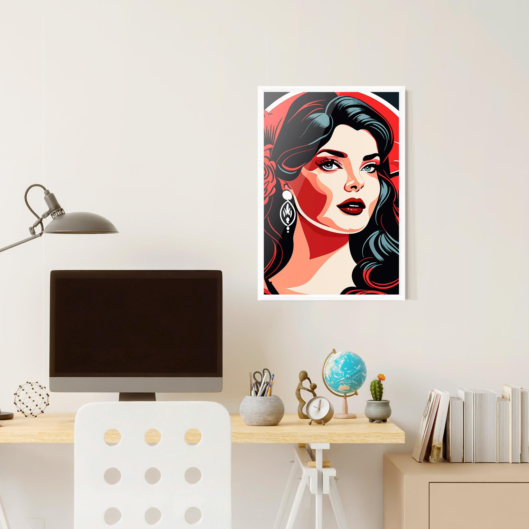 Poster Înrămat Red Light Portrait mockup 6