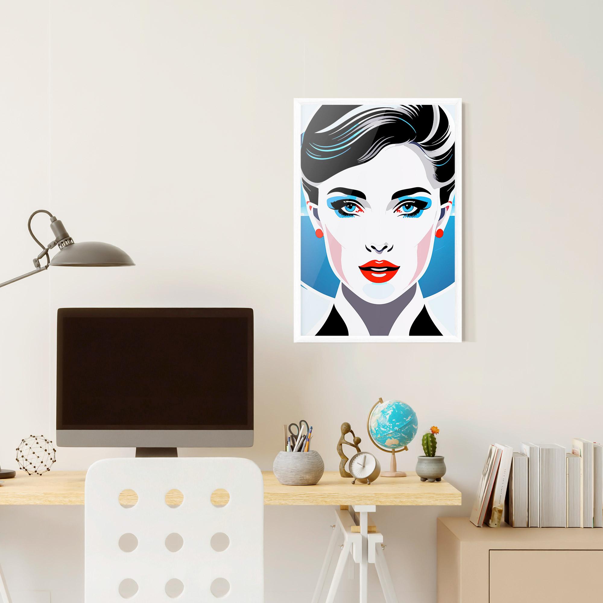 Poster Înrămat Smart Woman Portrait mockup 6