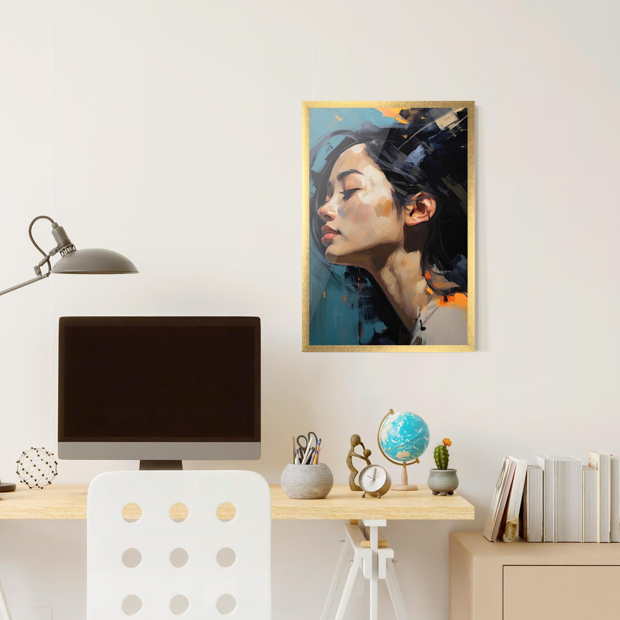 Poster Înrămat Acrylic Asian Portrait mockup 6