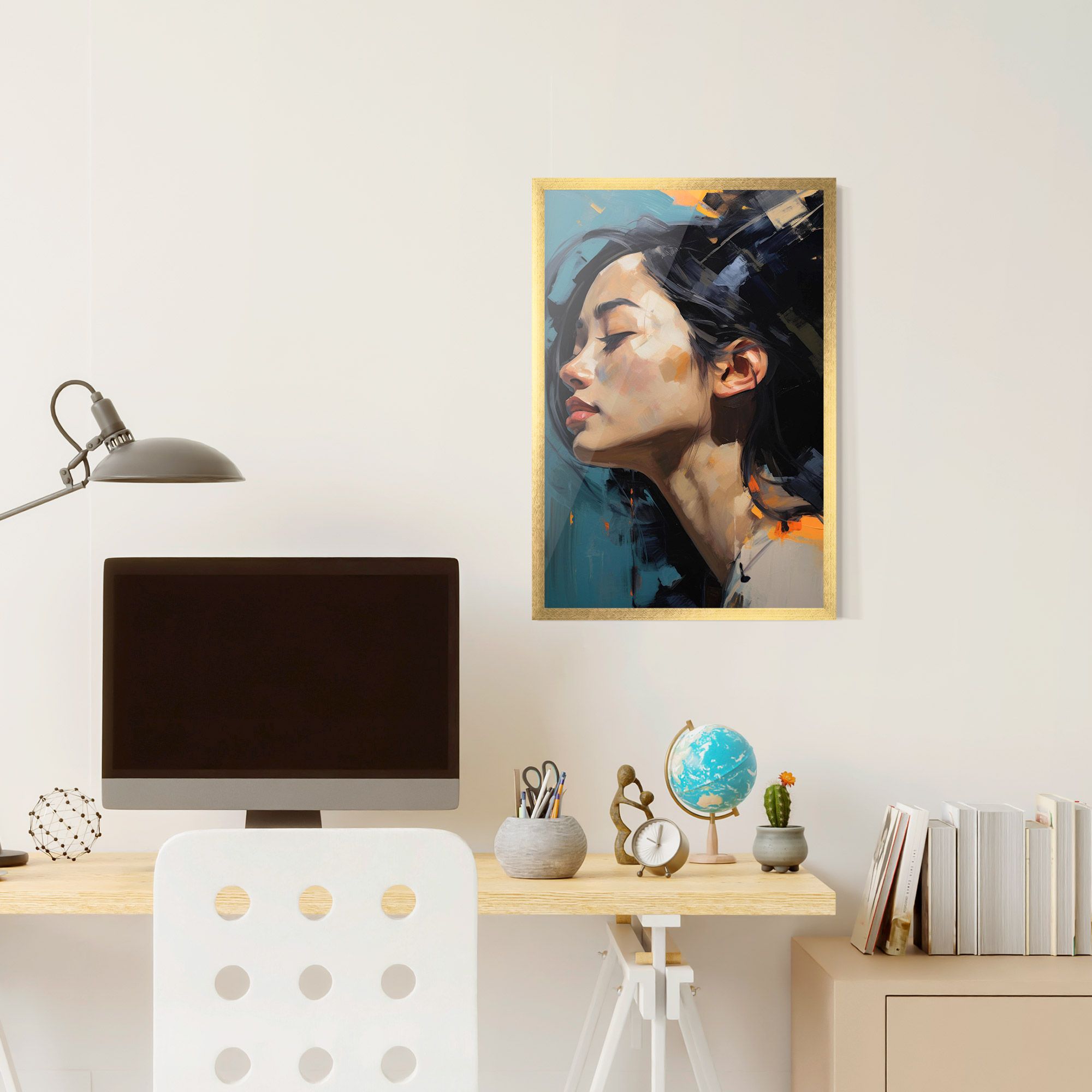 Acrylic Asian Portrait mockup 6