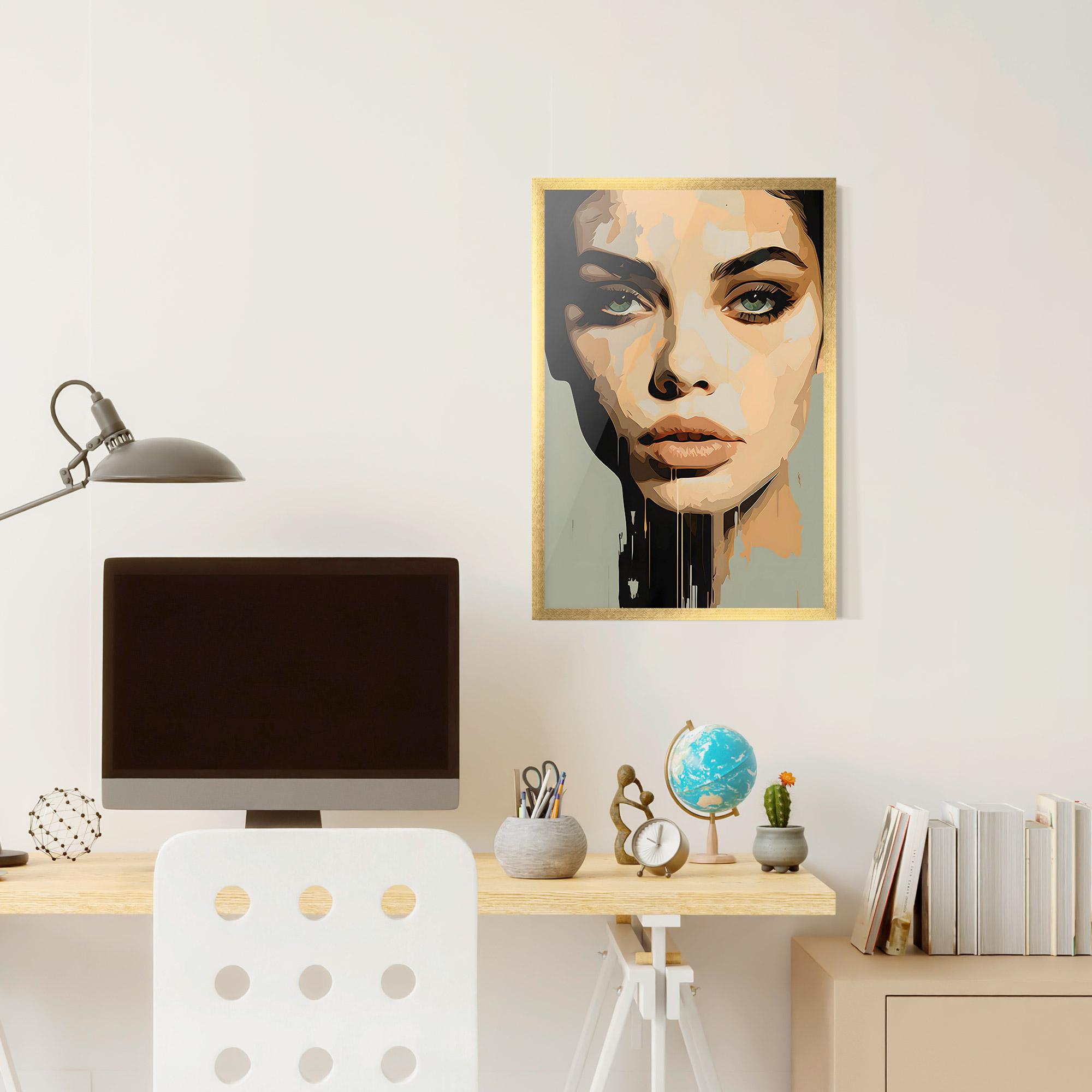 Poster Înrămat Apologetic Face mockup 6