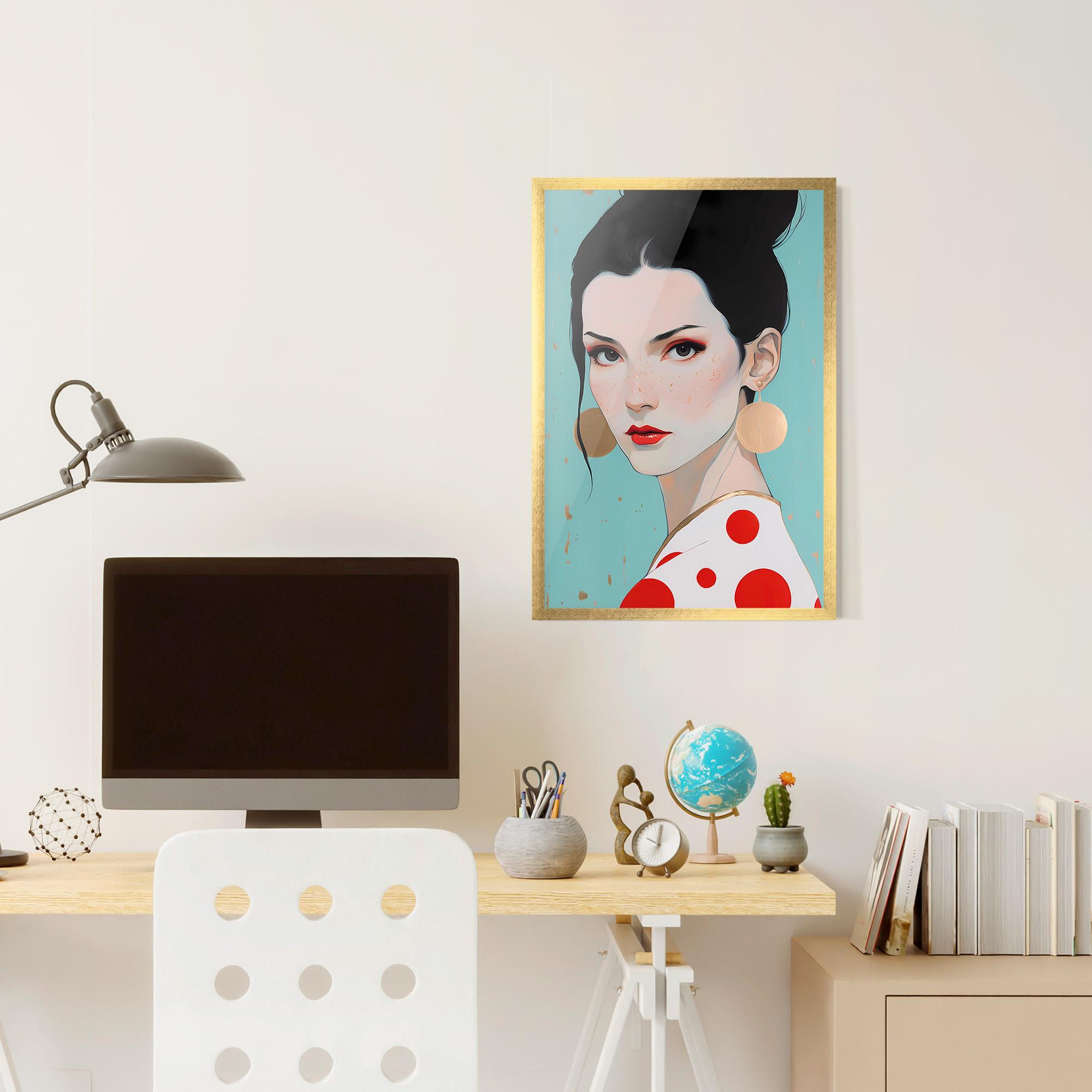 Poster Înrămat Asian Style Portrait mockup 6