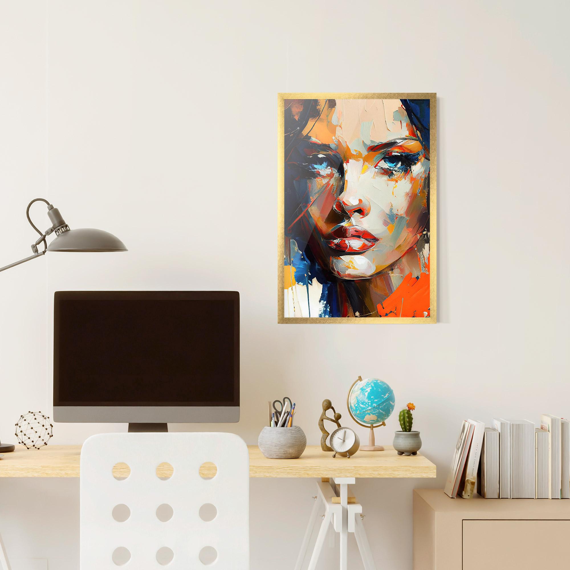 Poster Înrămat Beautiful Brunette Woman mockup 6