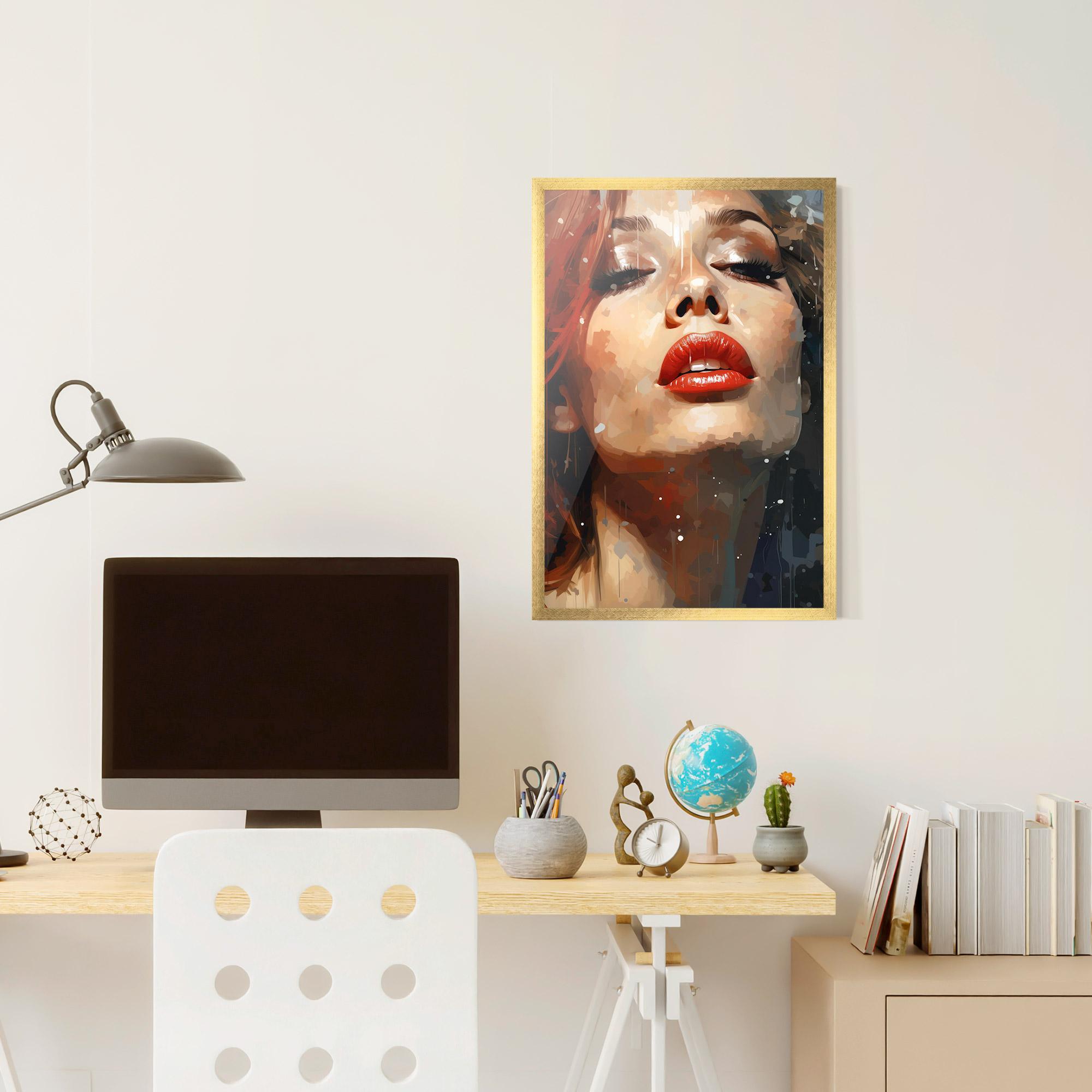 Poster Înrămat Close Up Look Portrait mockup 6