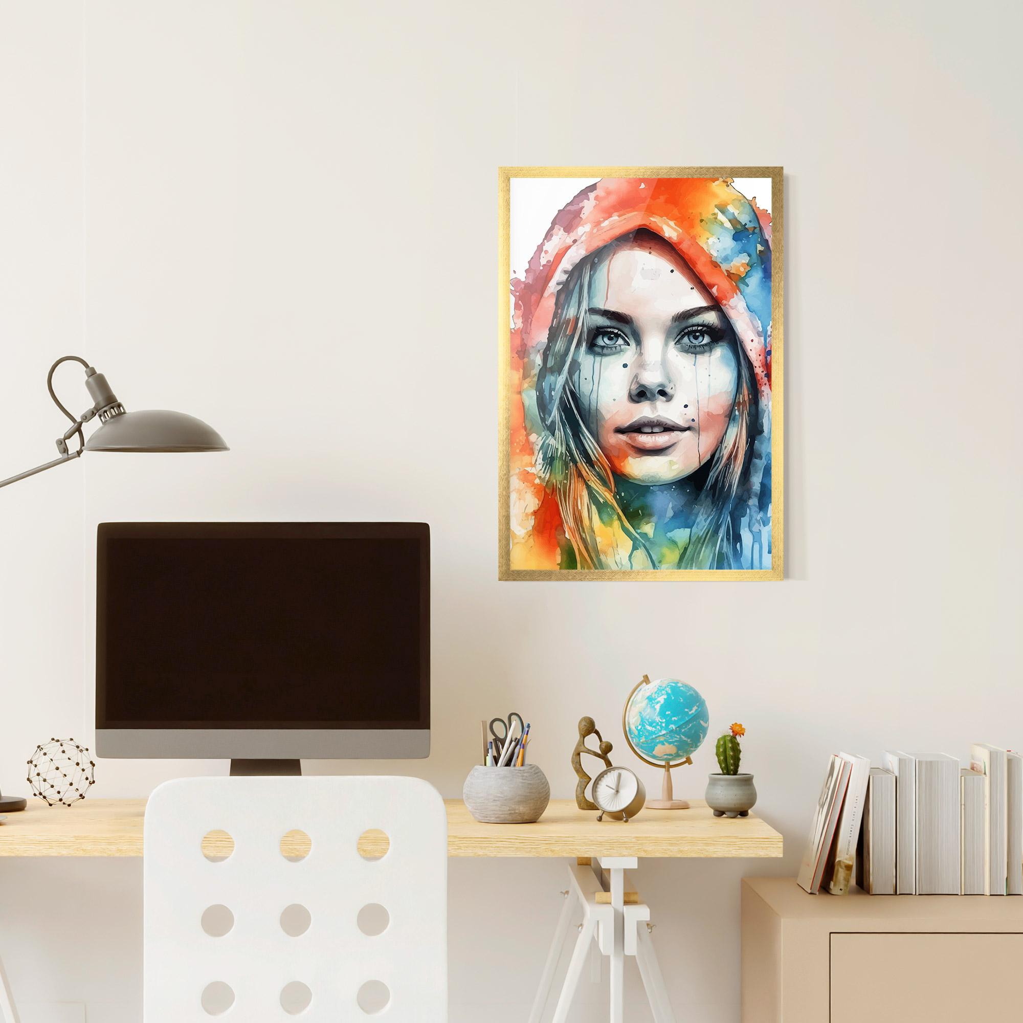 Poster Înrămat Colorful Portrait Art mockup 6