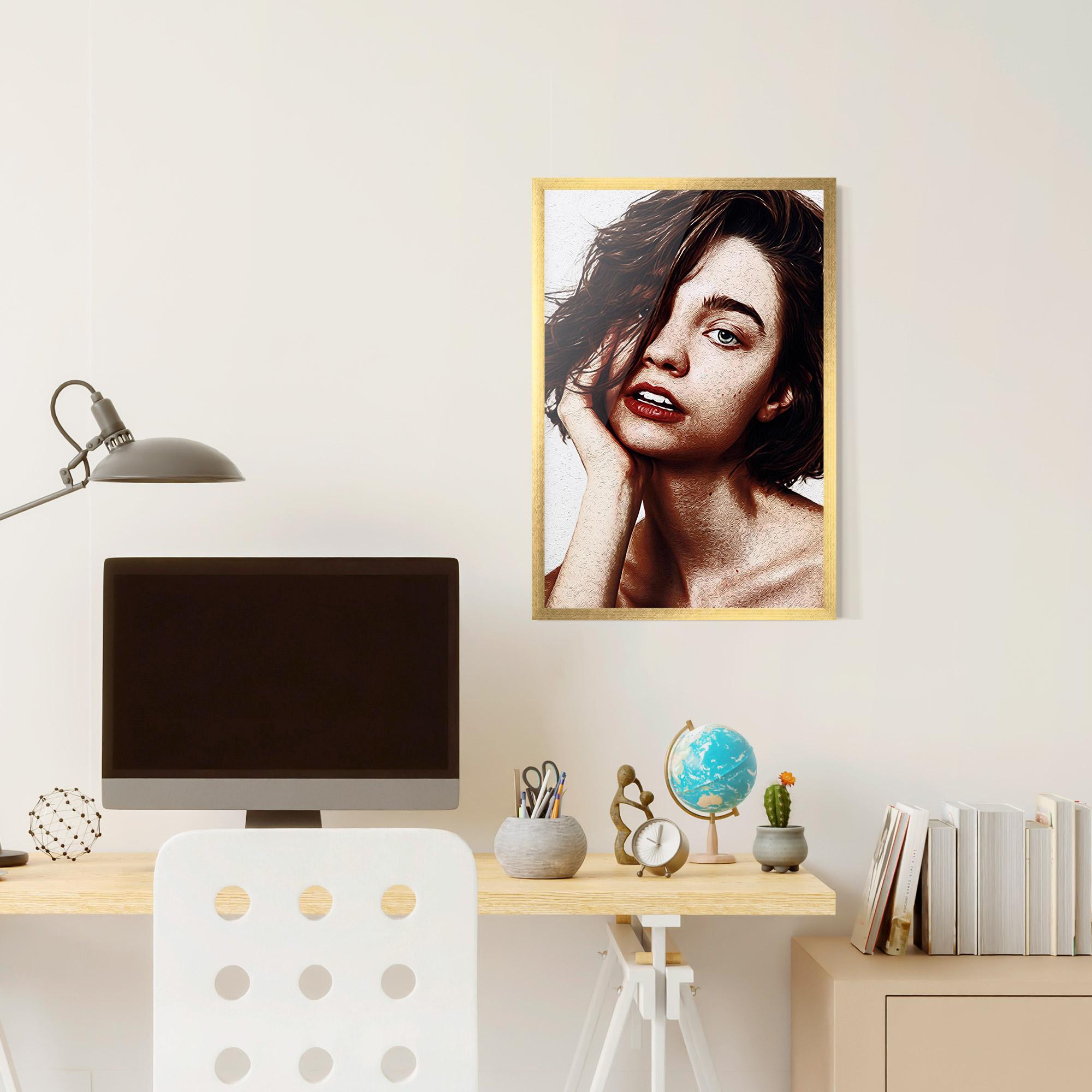 Poster Înrămat Grey Eye Portrait mockup 6