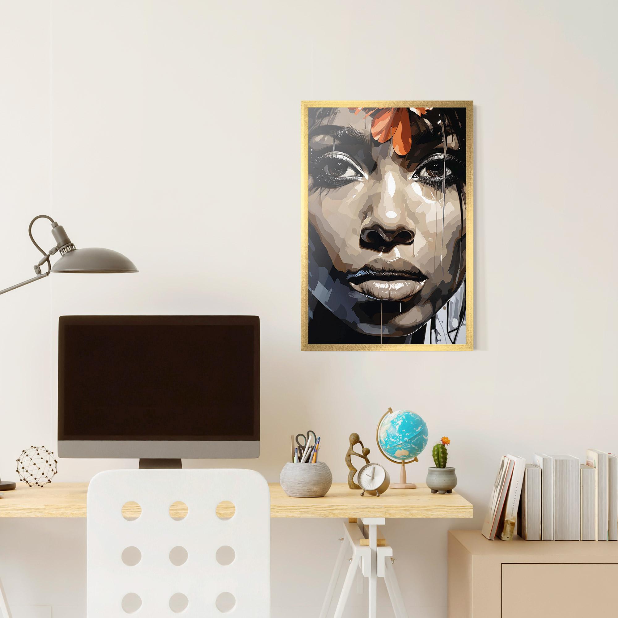 Poster Înrămat Pretty Girl Portrait mockup 6