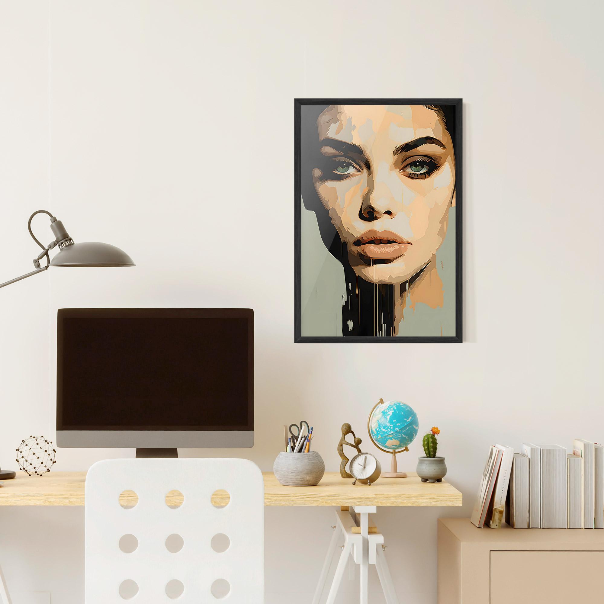 Poster Înrămat Apologetic Face mockup 6