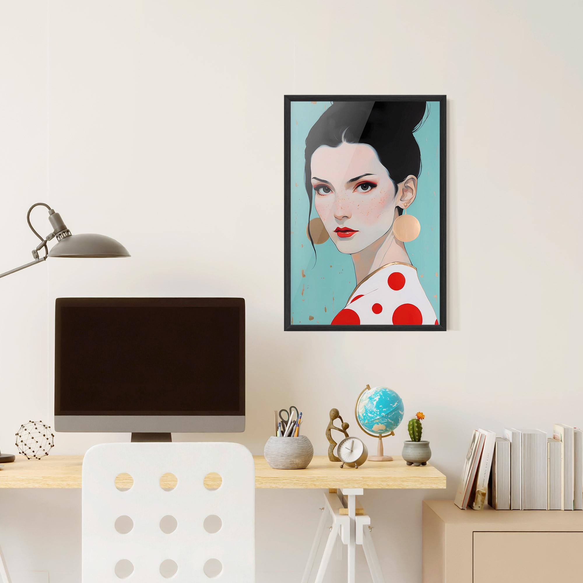 Poster Înrămat Asian Style Portrait mockup 6