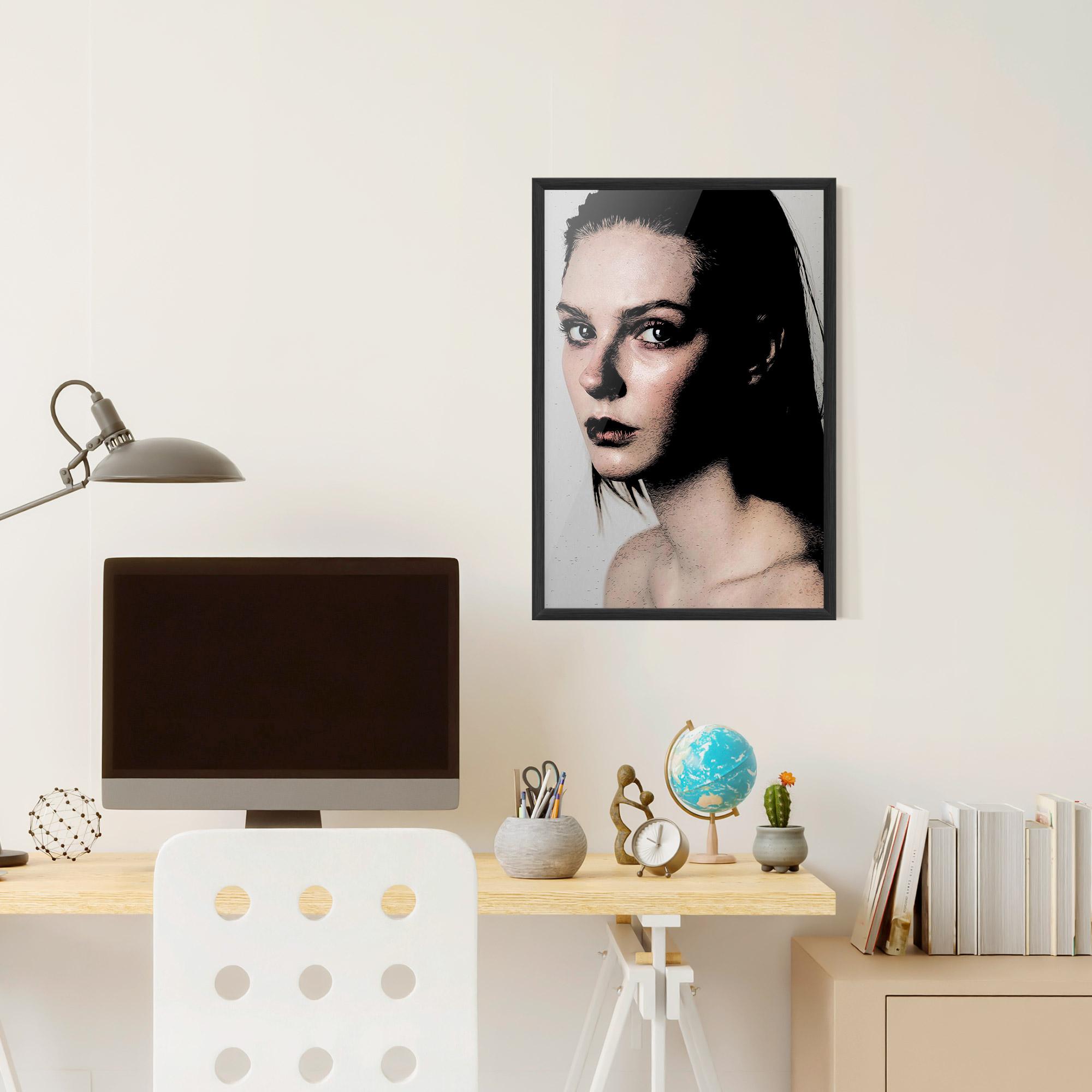 Poster Înrămat Big Eyes Portrait mockup 6