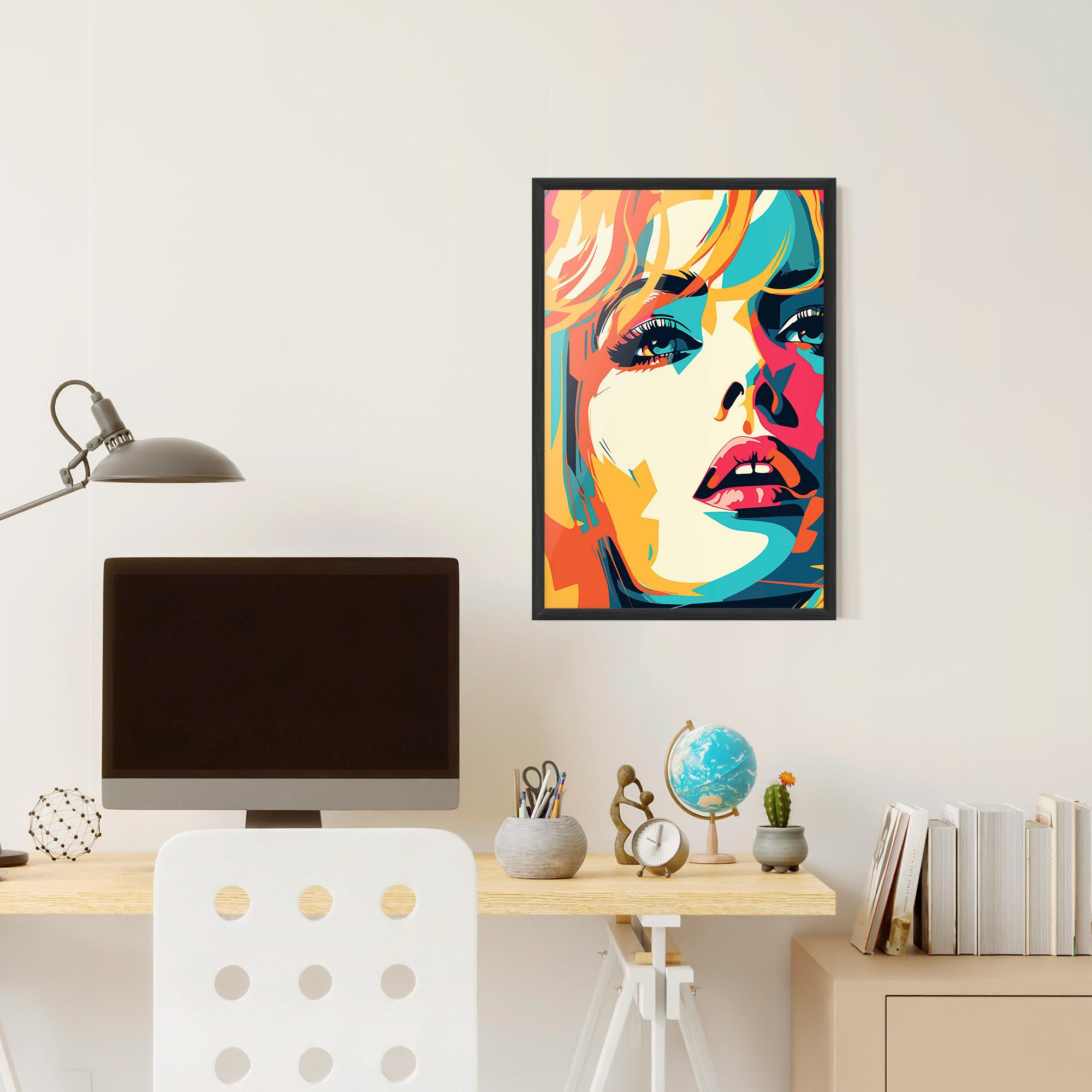 Poster Înrămat Blonde Girl Portrait mockup 6