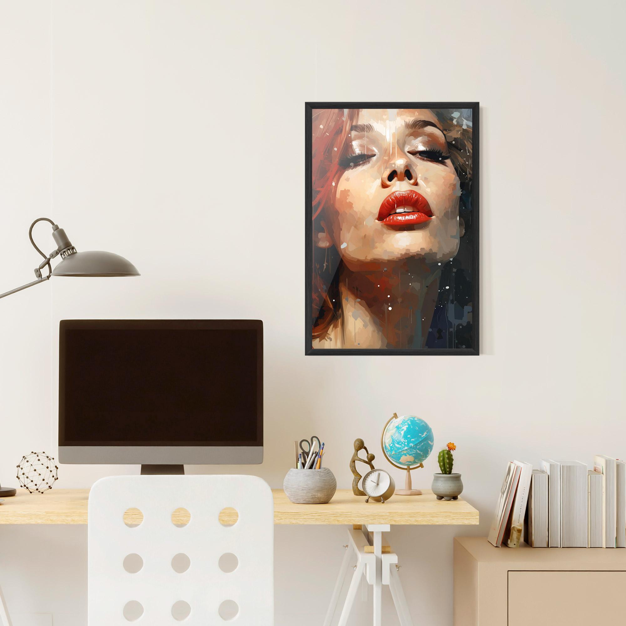 Poster Înrămat Close Up Look Portrait mockup 6