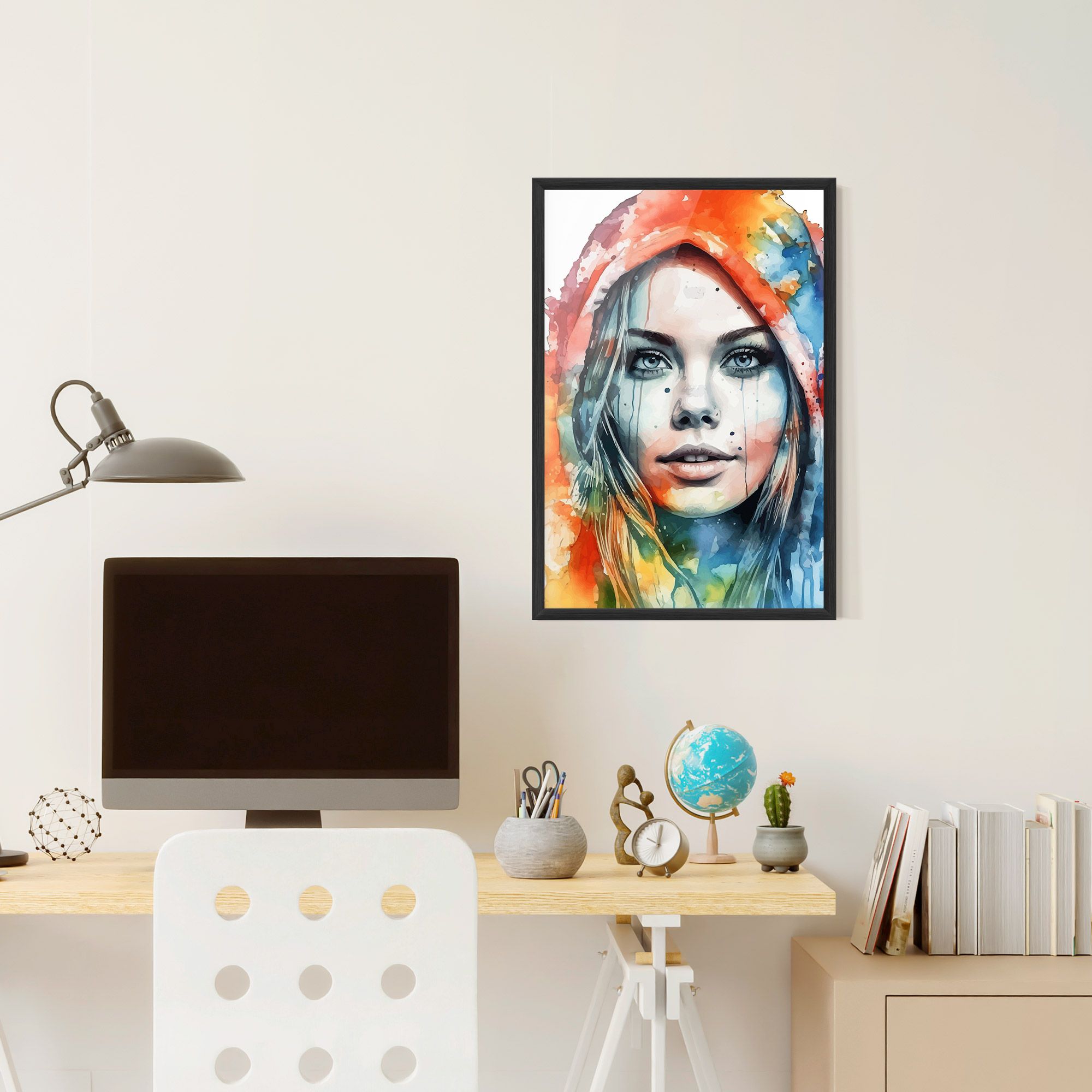 Colorful Portrait Art mockup 6