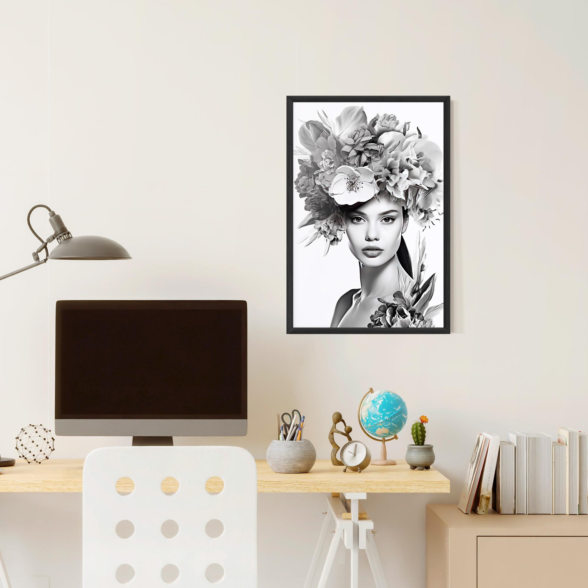 Poster Înrămat Flower Crown Woman mockup 6