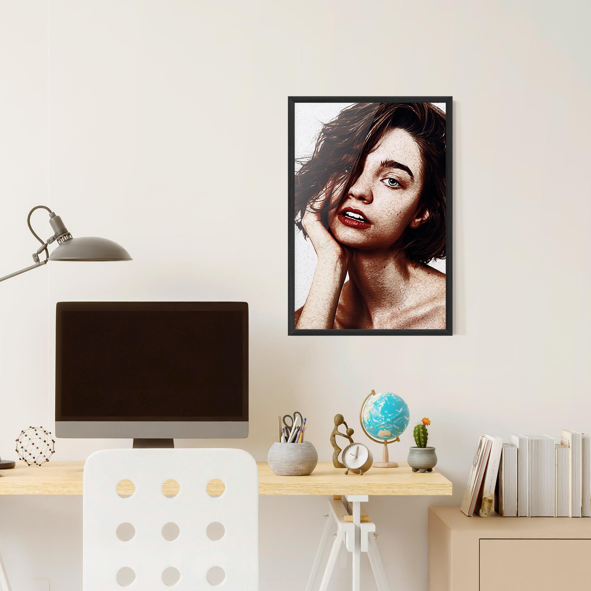 Poster Înrămat Grey Eye Portrait mockup 6