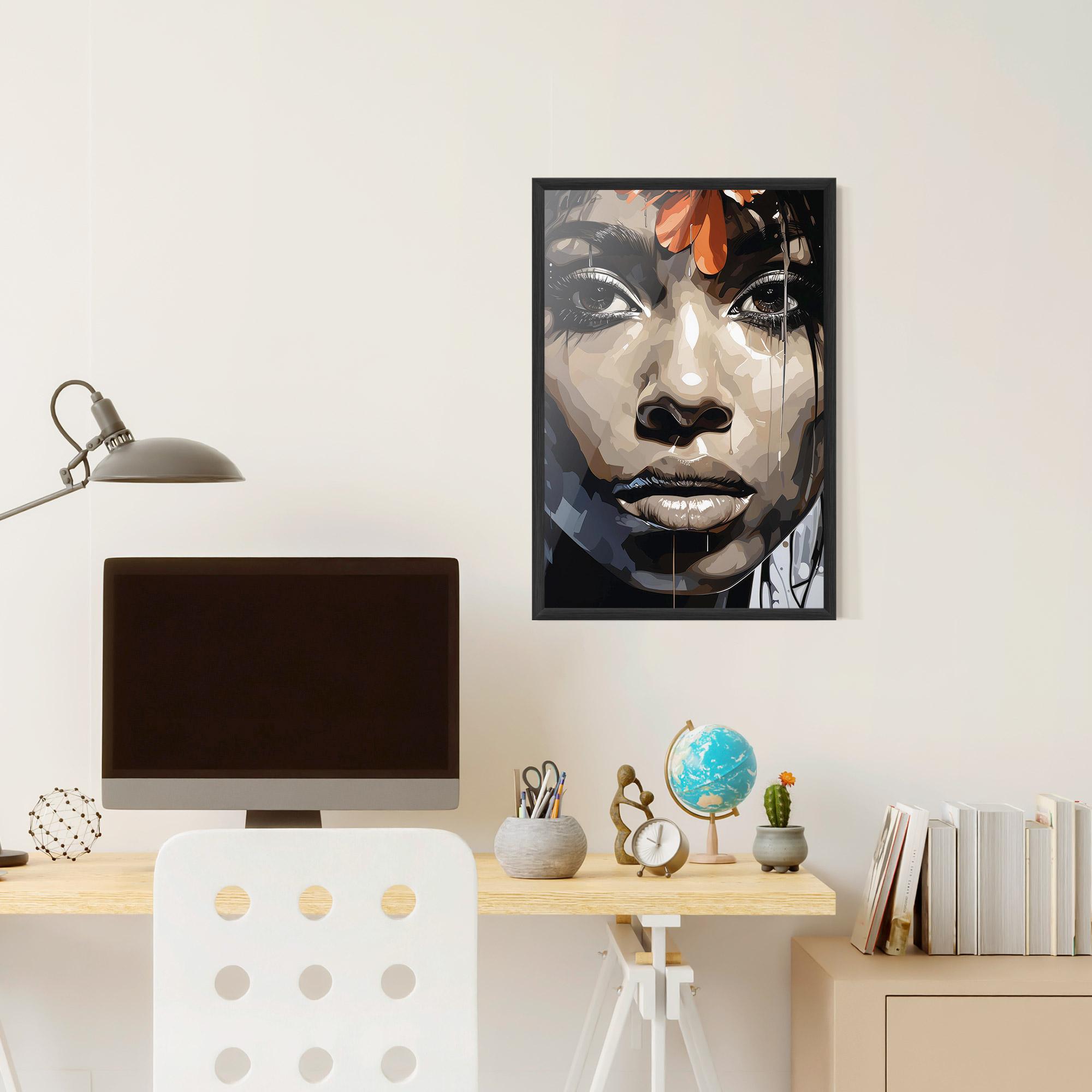 Poster Înrămat Pretty Girl Portrait mockup 6