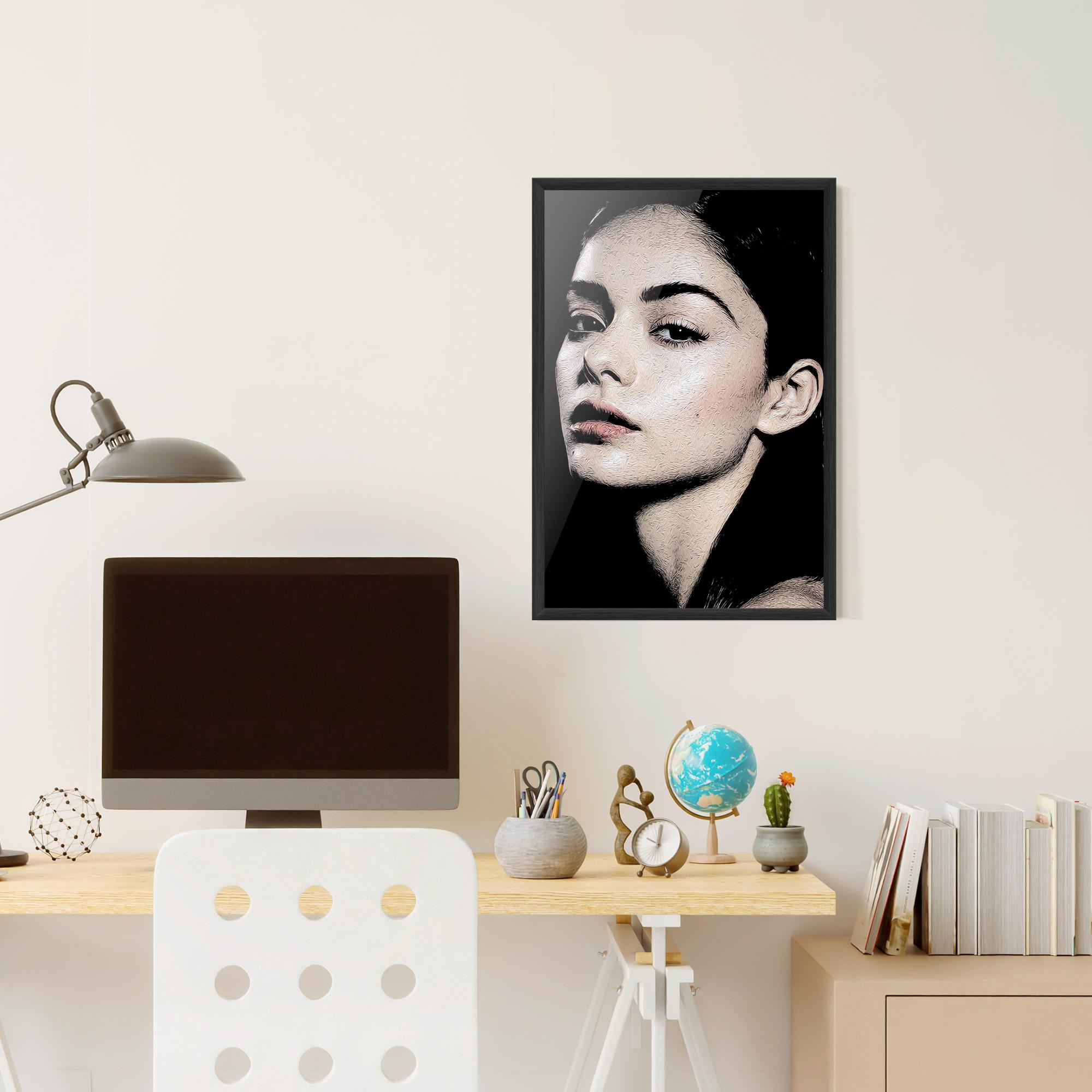 Poster Înrămat Pretty Portrait Girl mockup 6