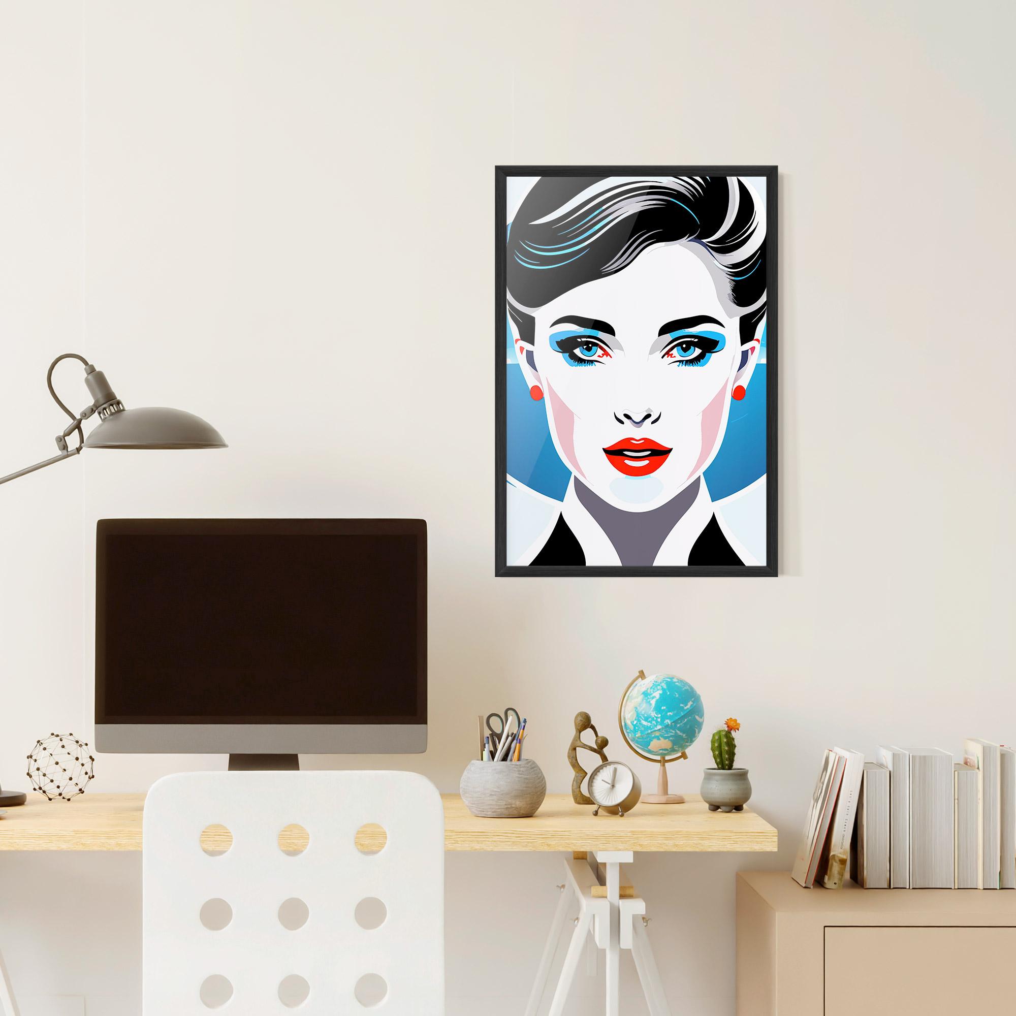 Poster Înrămat Smart Woman Portrait mockup 6