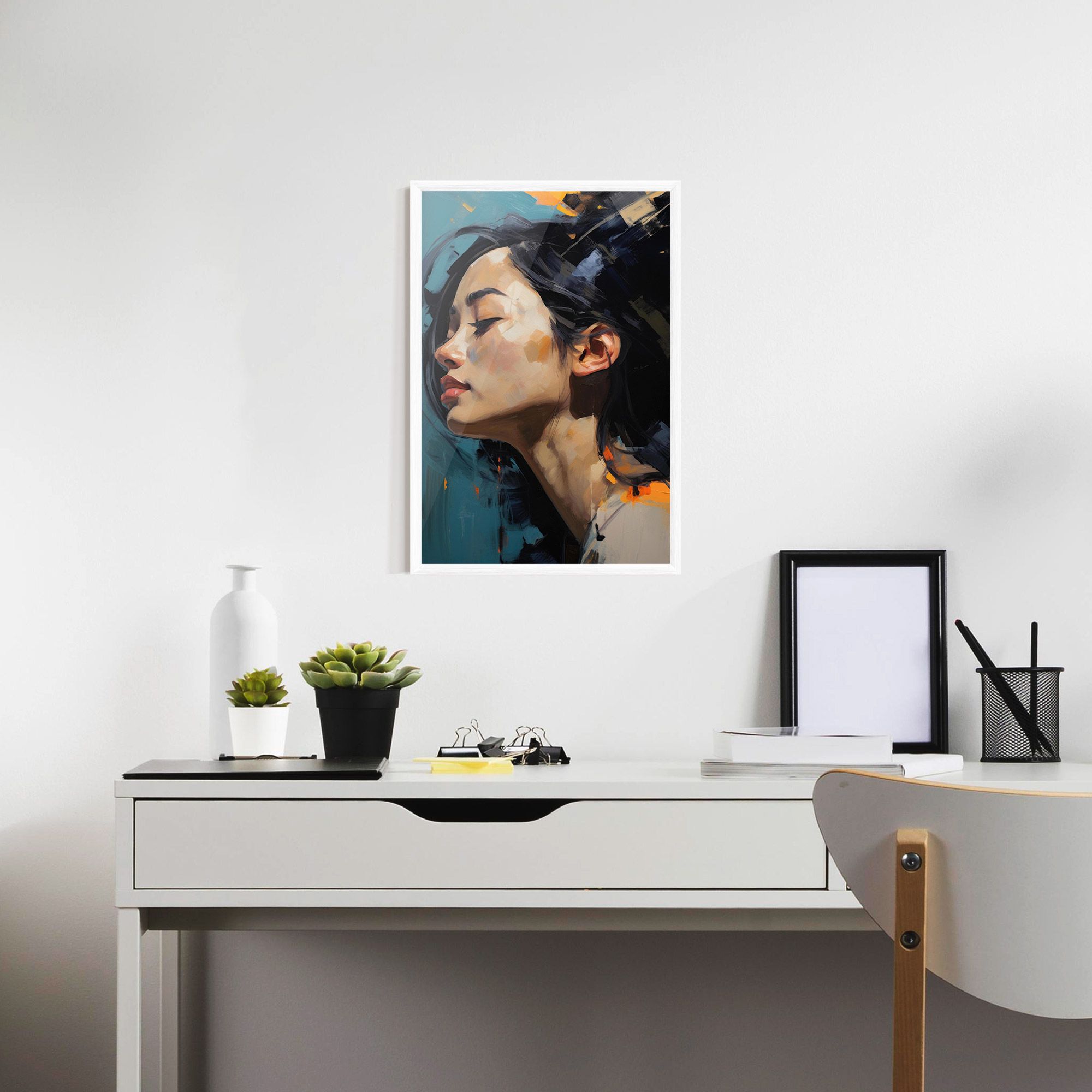 Acrylic Asian Portrait mockup 7