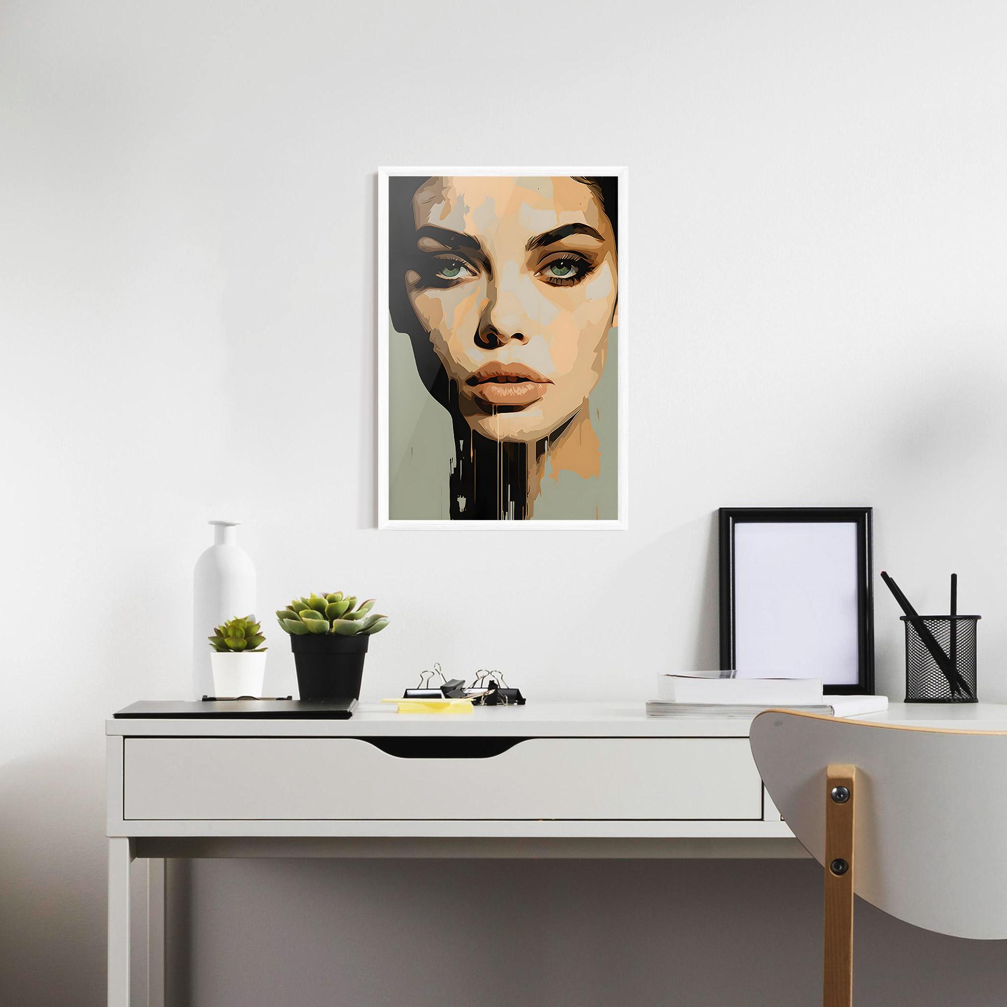 Poster Înrămat Apologetic Face mockup 7