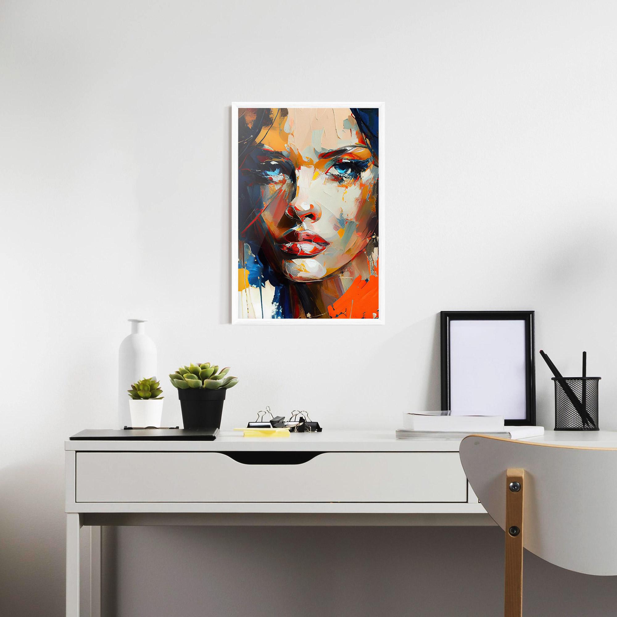 Poster Înrămat Beautiful Brunette Woman mockup 7