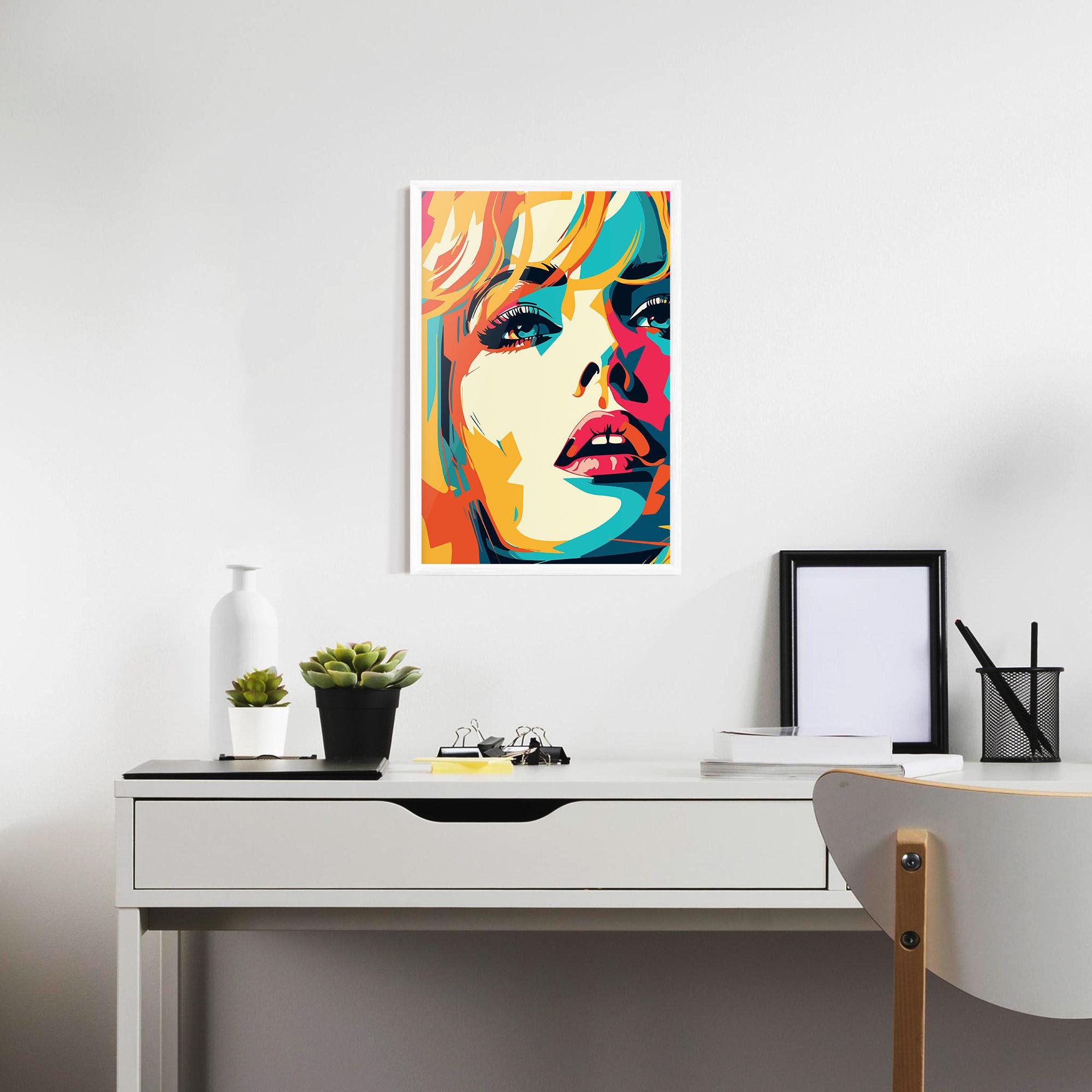 Poster Înrămat Blonde Girl Portrait mockup 7