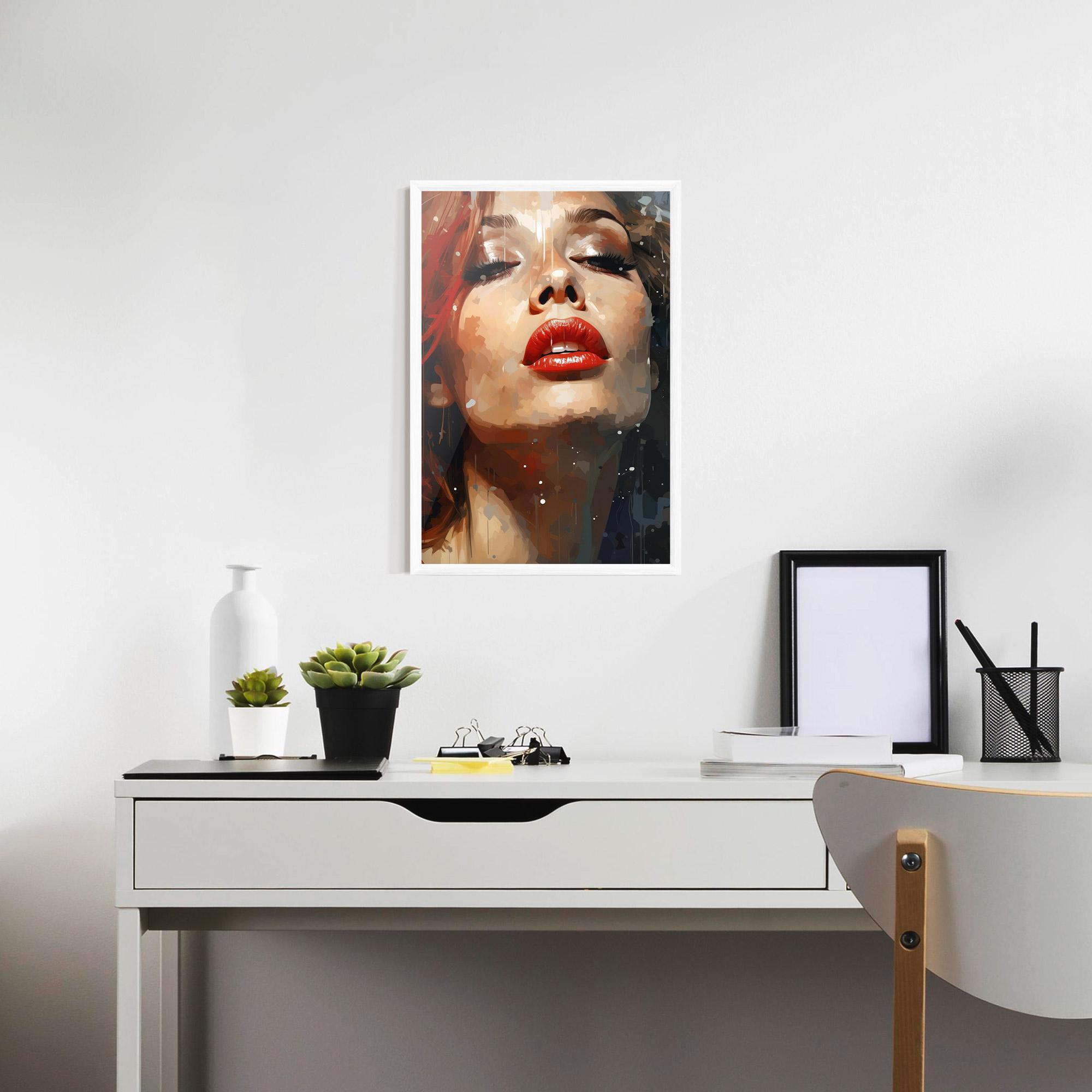 Poster Înrămat Close Up Look Portrait mockup 7