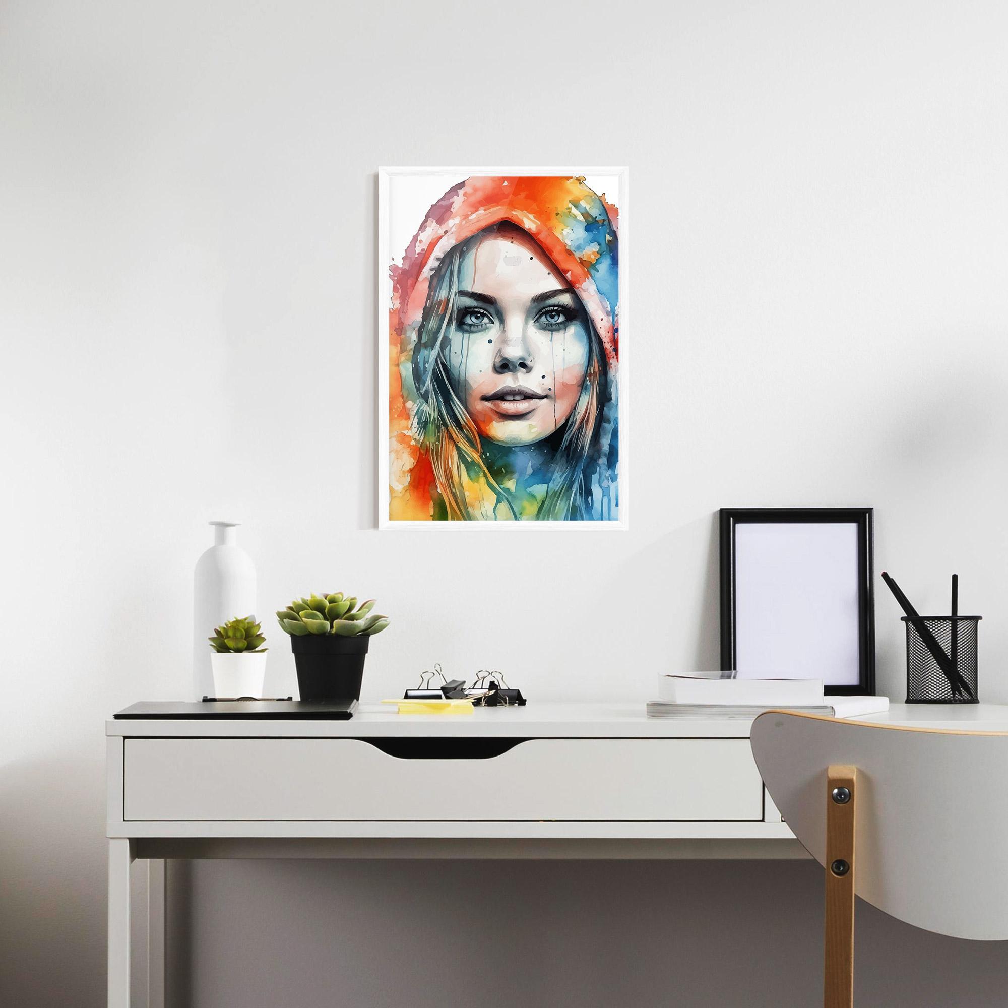 Poster Înrămat Colorful Portrait Art mockup 7