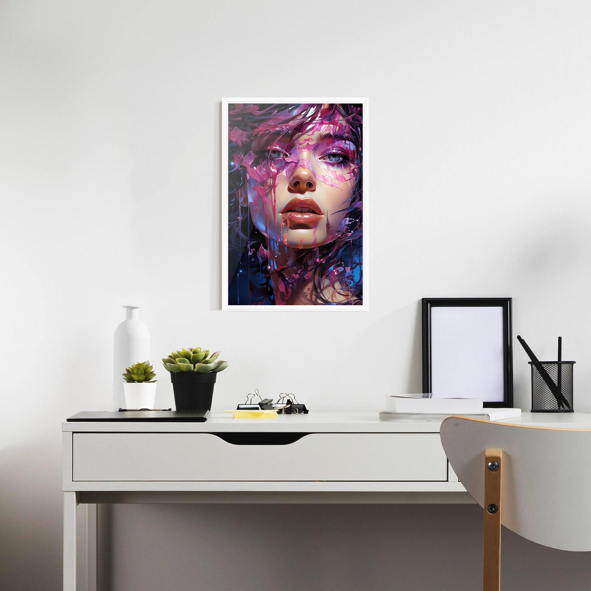 Poster Înrămat Cute Purple Girl mockup 7