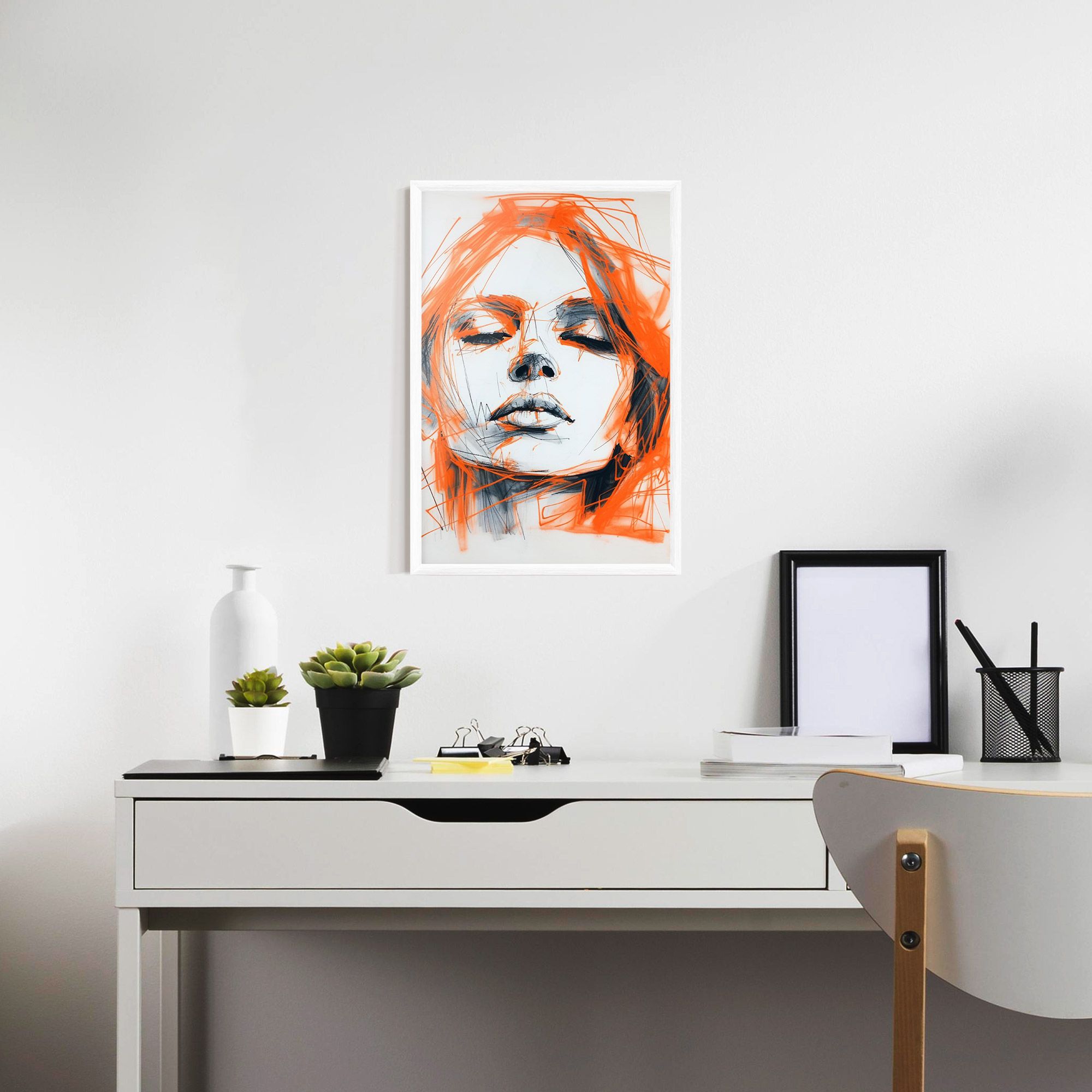 Orange Ink Drawing mockup 7