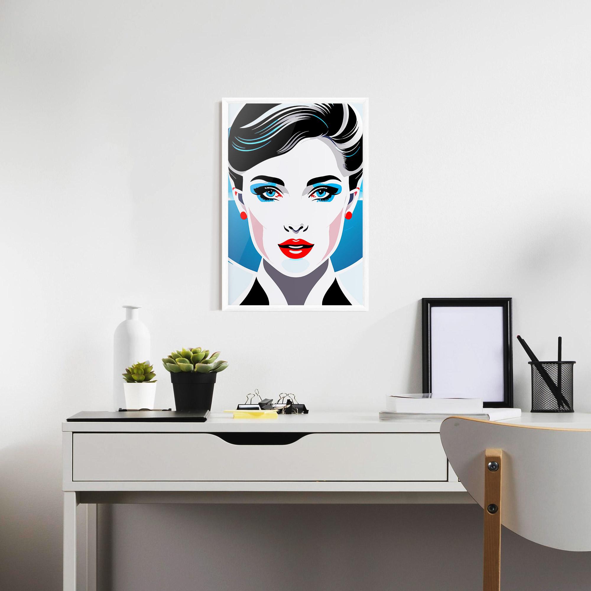 Poster Înrămat Smart Woman Portrait mockup 7