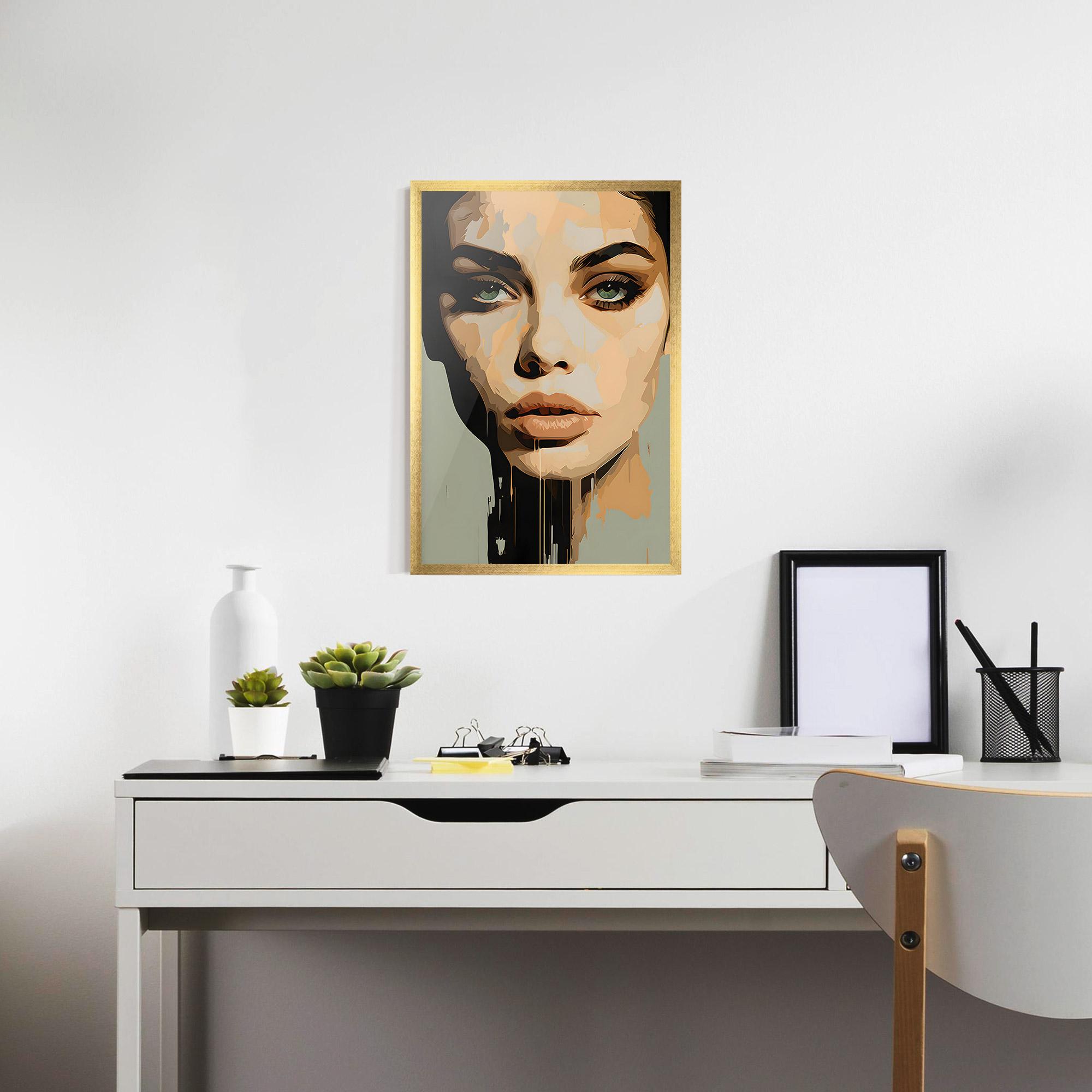 Poster Înrămat Apologetic Face mockup 7