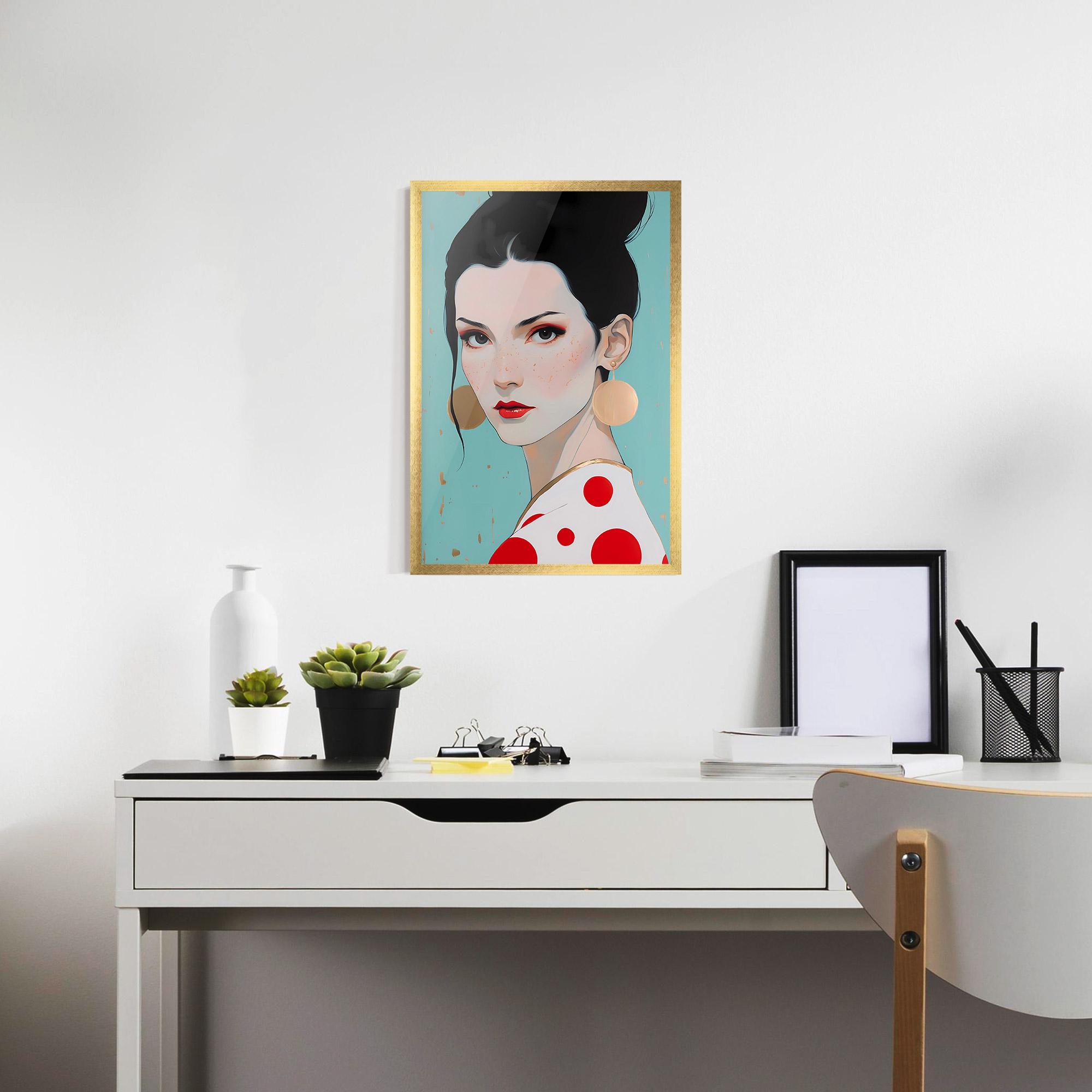 Poster Înrămat Asian Style Portrait mockup 7