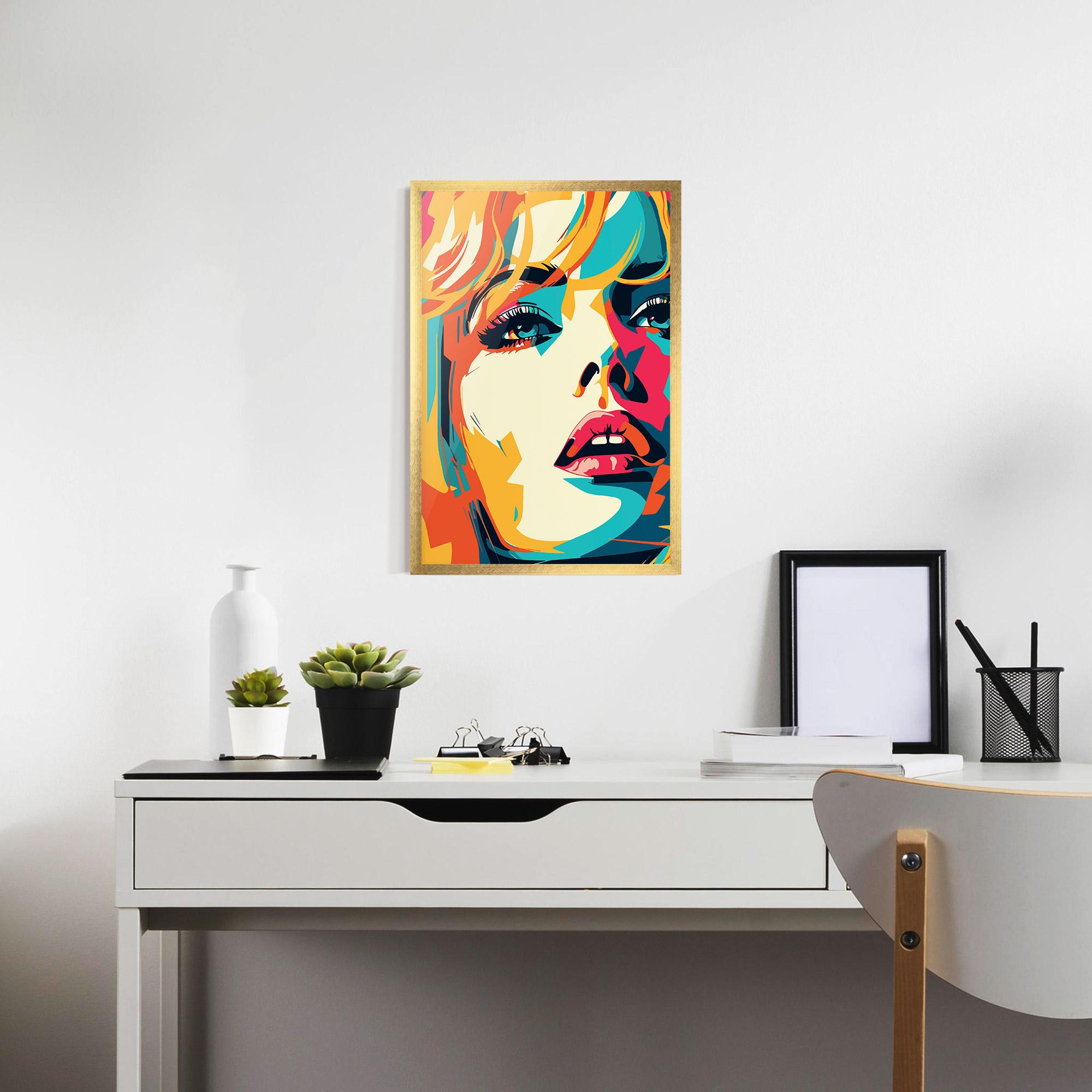 Poster Înrămat Blonde Girl Portrait mockup 7