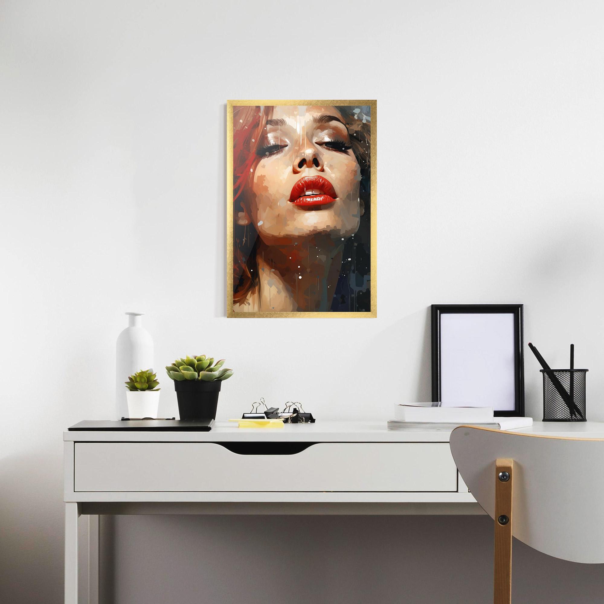 Poster Înrămat Close Up Look Portrait mockup 7