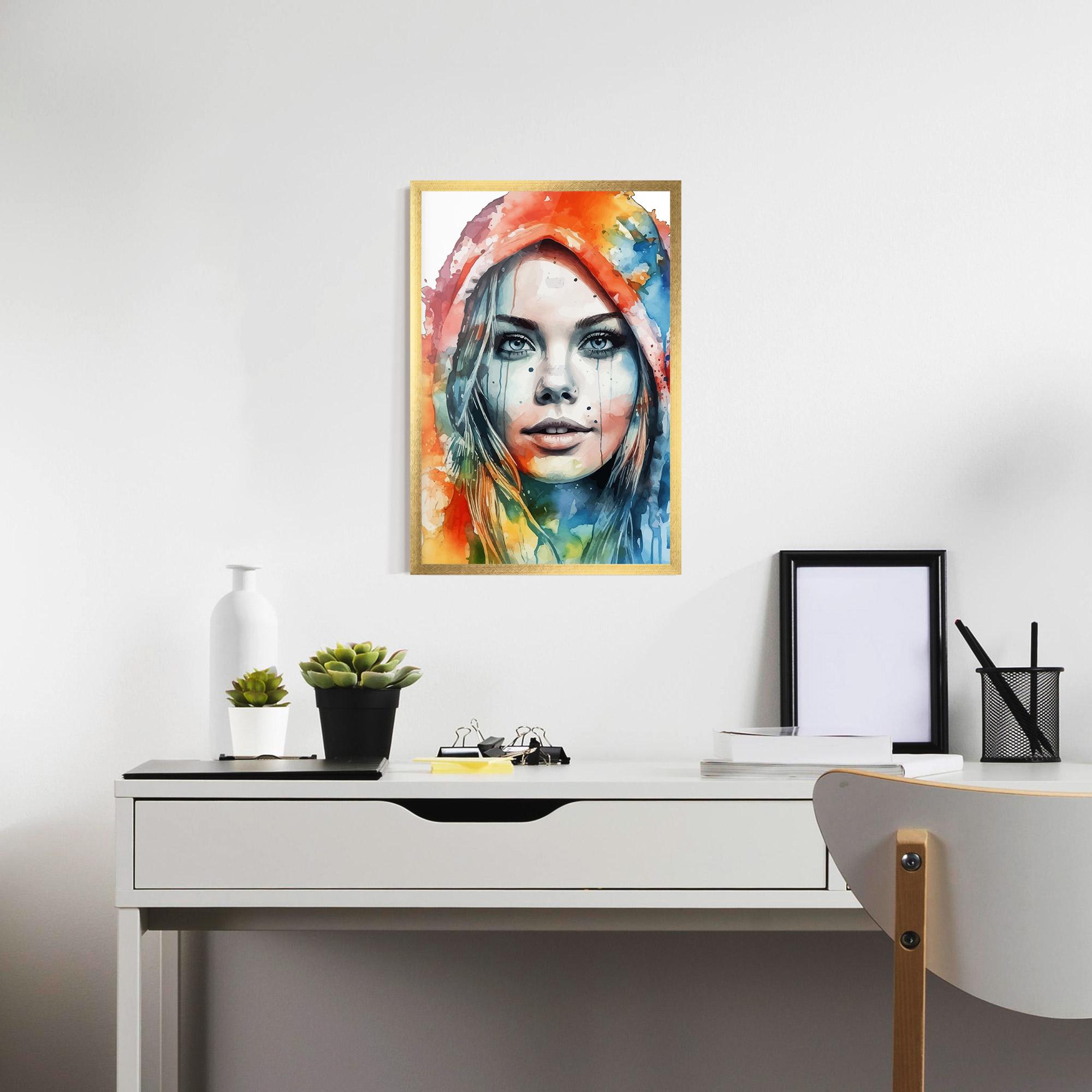 Poster Înrămat Colorful Portrait Art mockup 7