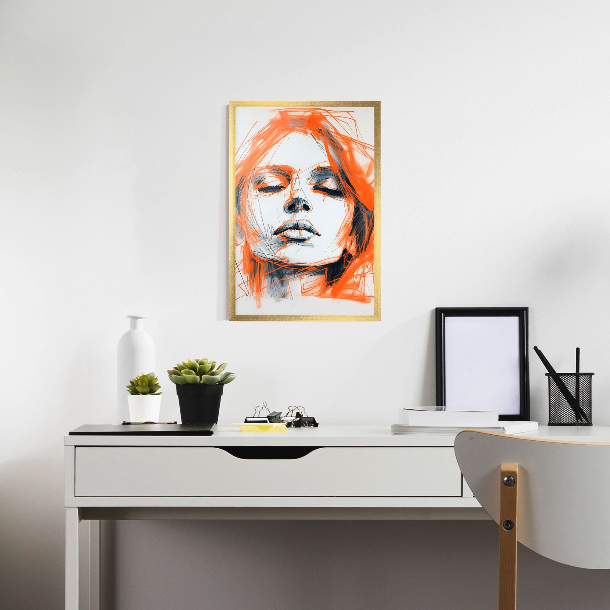 Orange Ink Drawing mockup 7