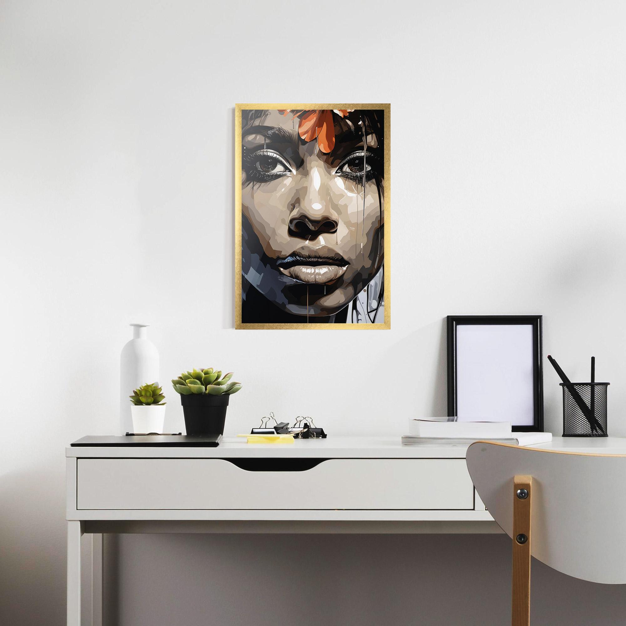 Poster Înrămat Pretty Girl Portrait mockup 7