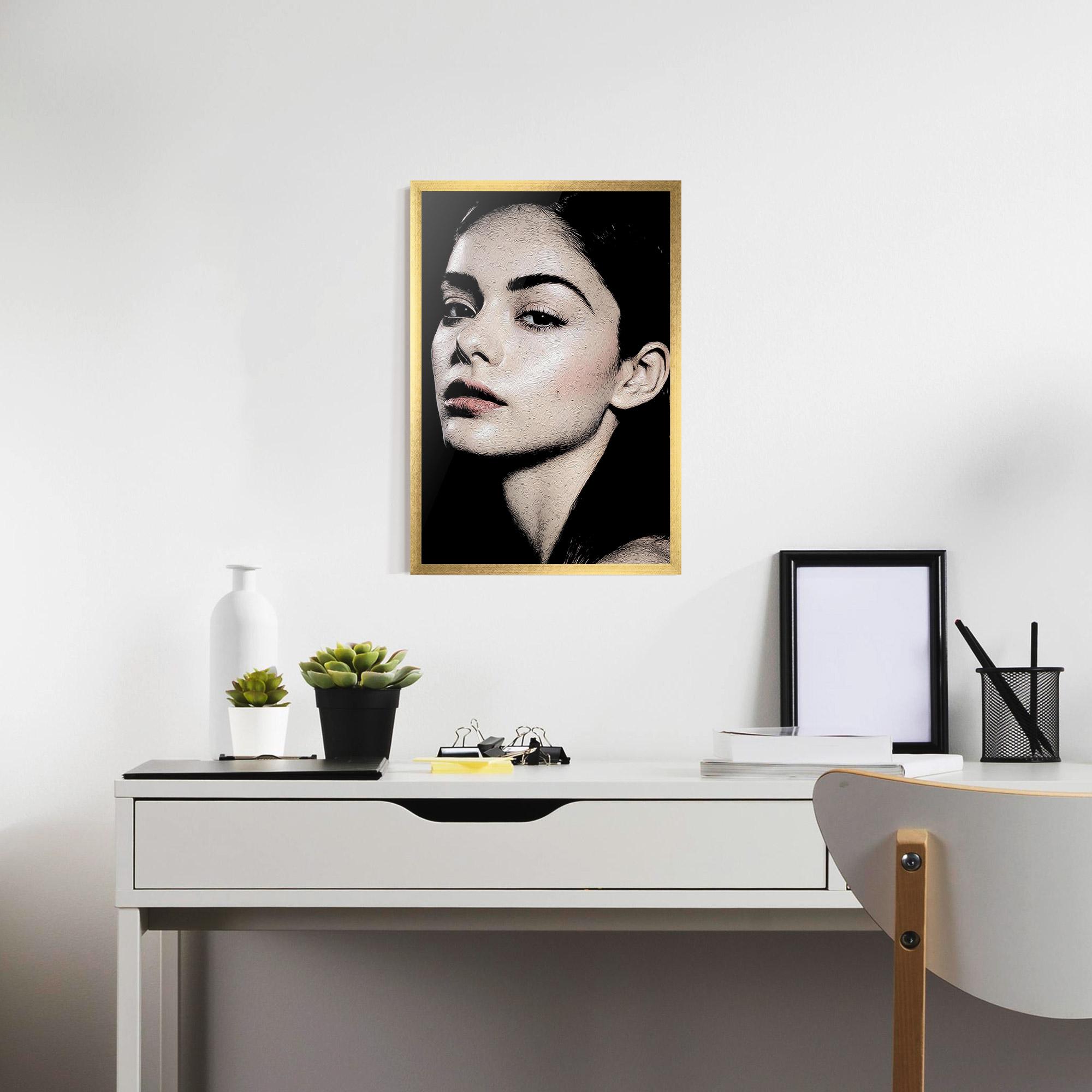 Poster Înrămat Pretty Portrait Girl mockup 7
