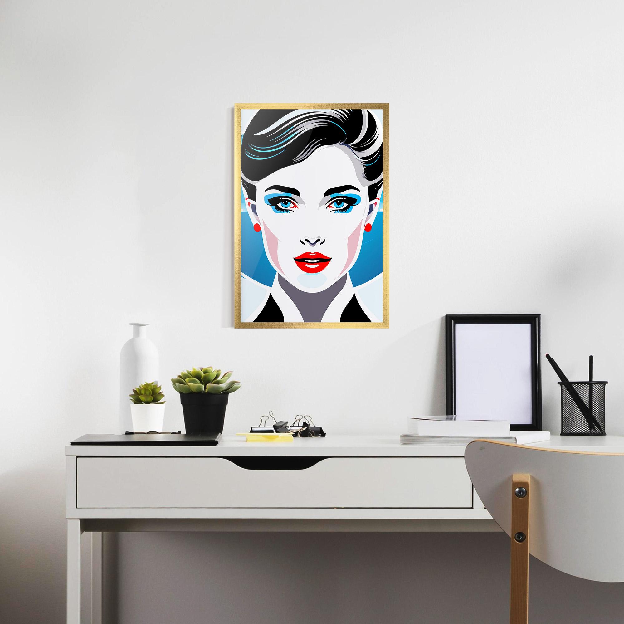 Poster Înrămat Smart Woman Portrait mockup 7