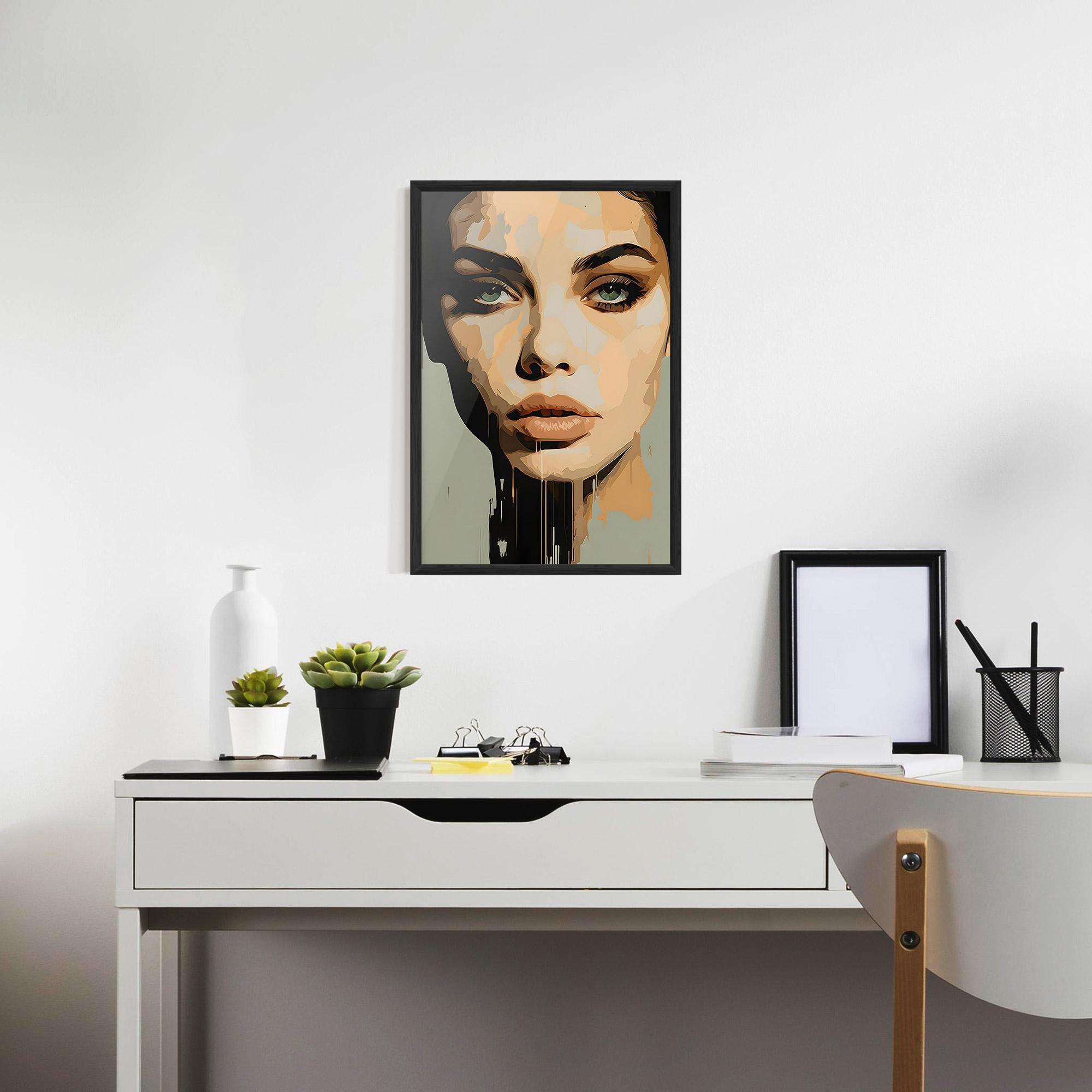 Poster Înrămat Apologetic Face mockup 7