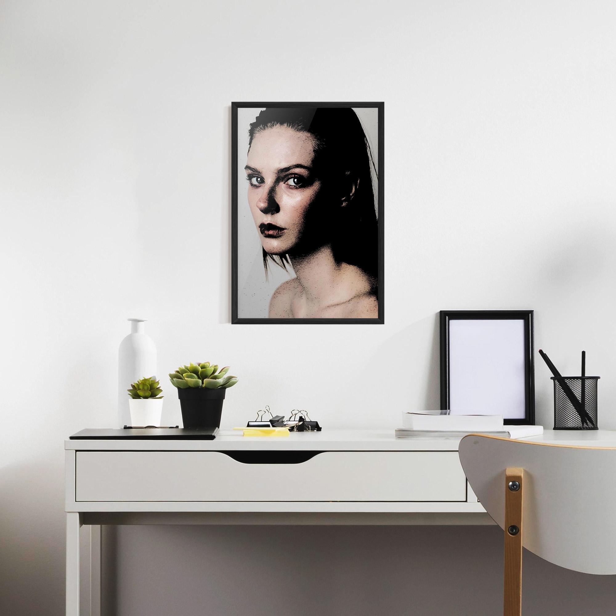 Poster Înrămat Big Eyes Portrait mockup 7